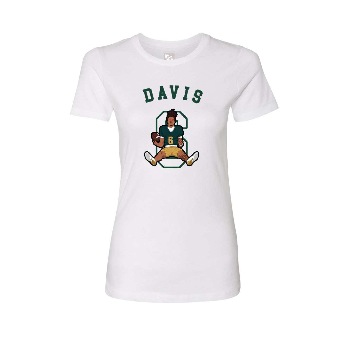 Fitted Women's Tee — Shirsey Arch in White