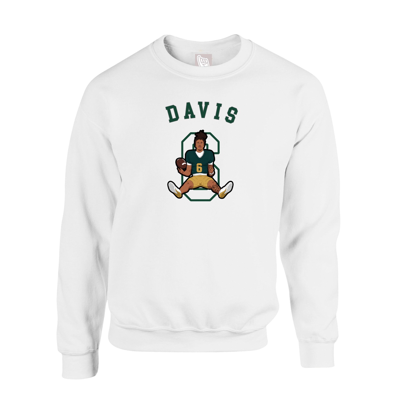 Fleece Crew — Shirsey Arch in White