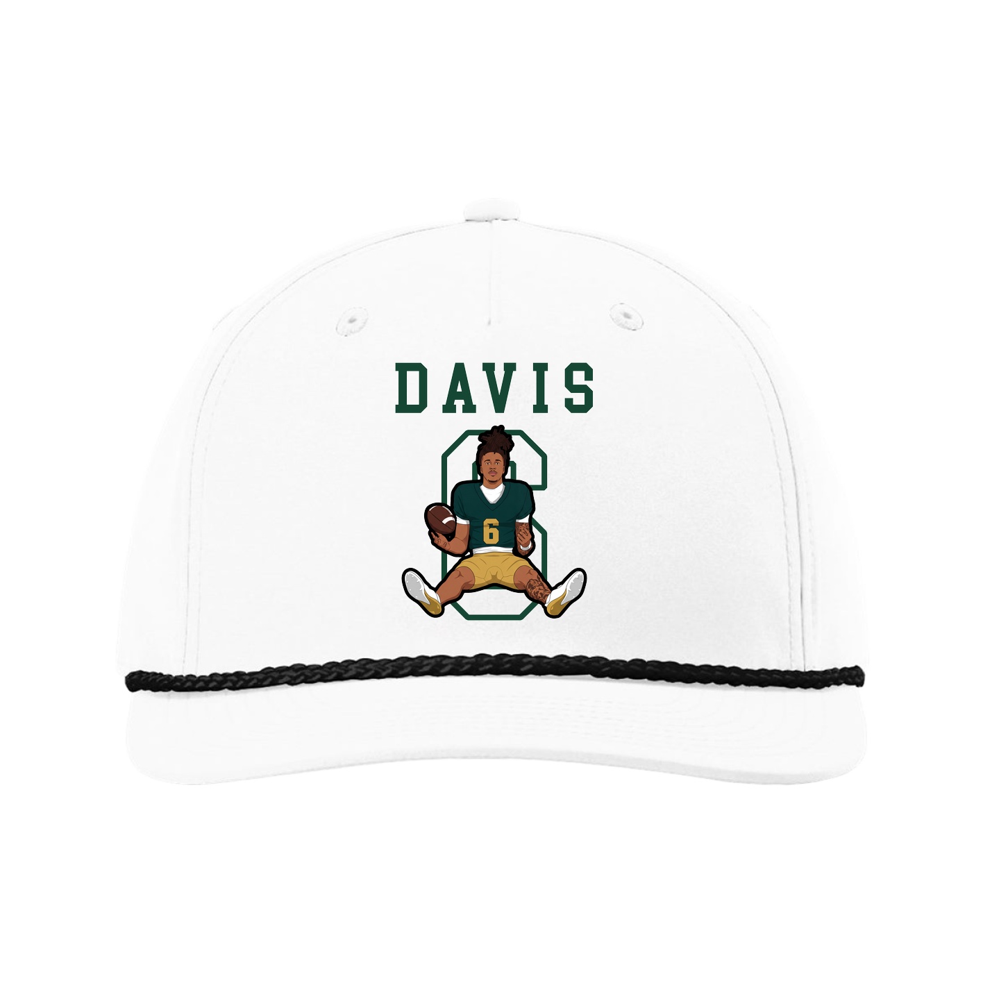 Five-Panel Classic Rope Cap — Shirsey in White