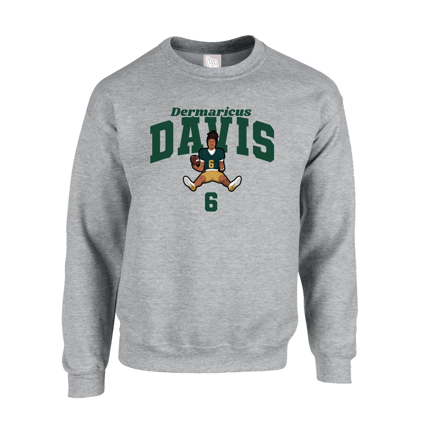 Fleece Crew — Signature Arch in Grey
