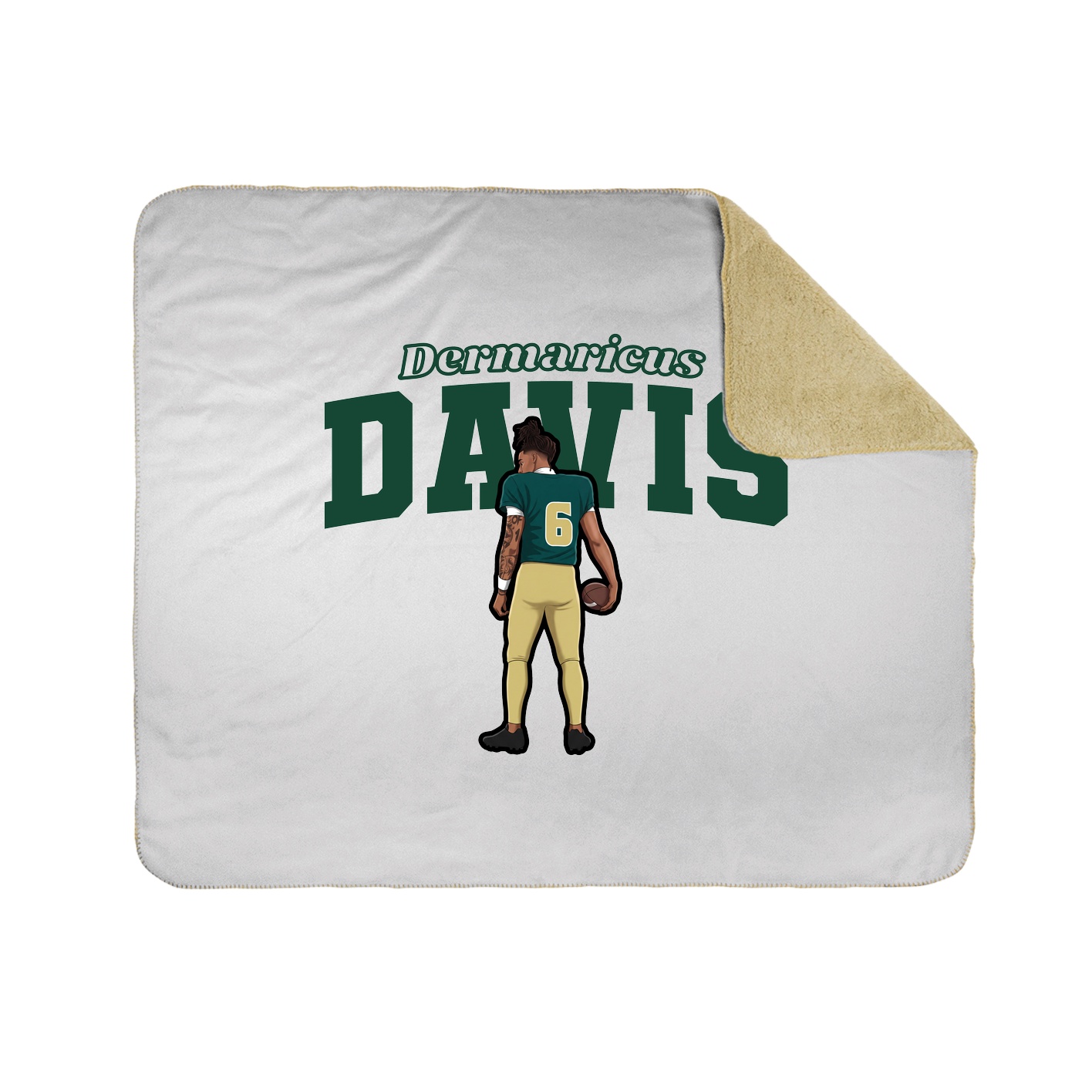 Throw Blanket — Name Arch in White