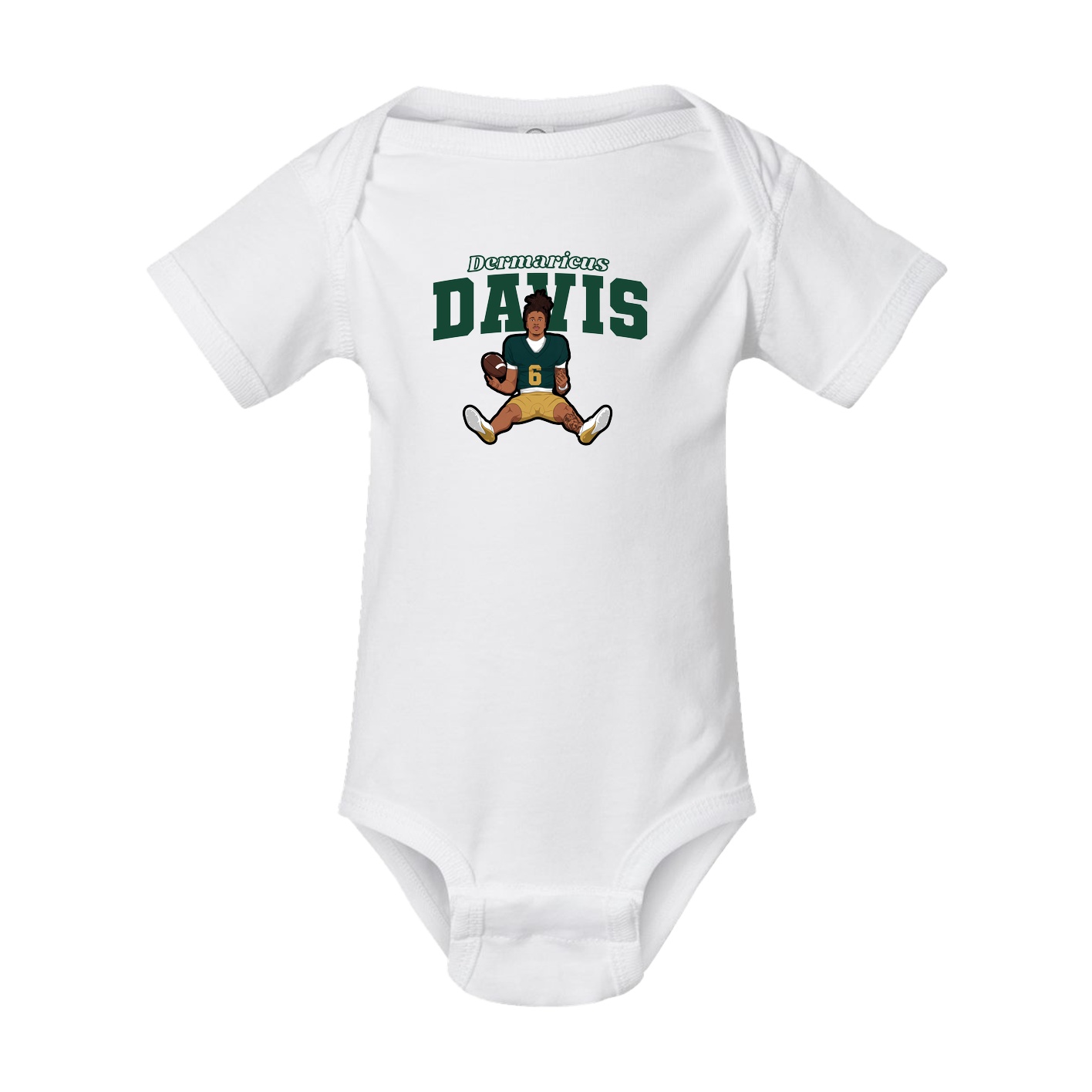 Baby Onesie — Name Arch in White