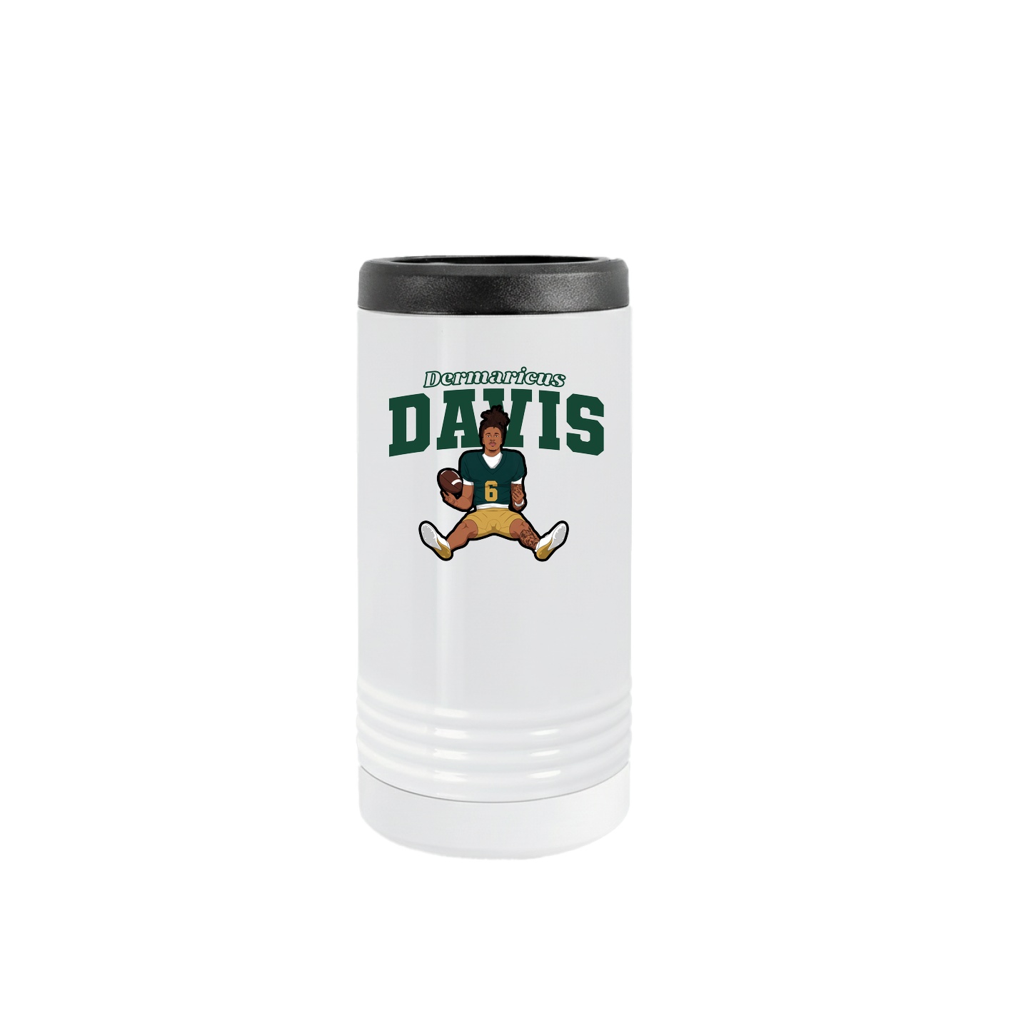 Slim Beverage Holder — Name Arch in White