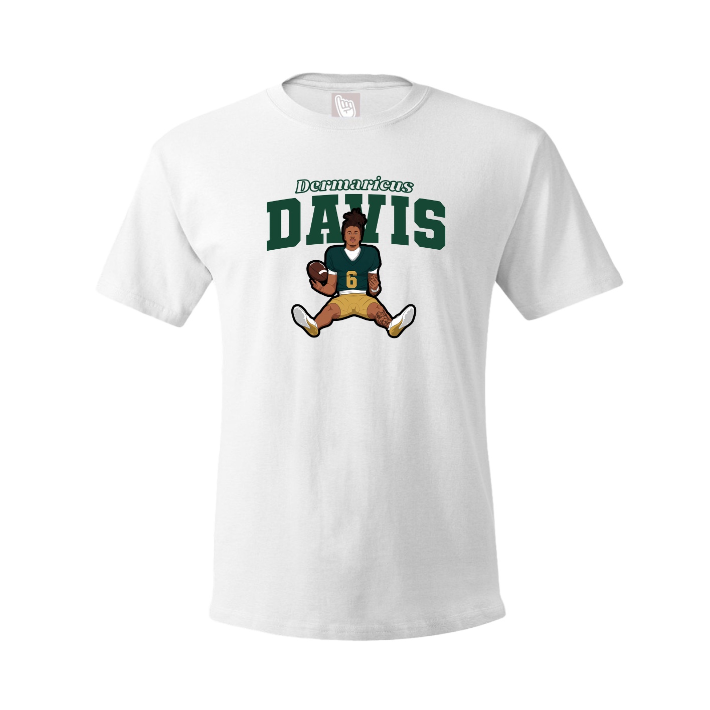 Youth Tee — Name Arch in White