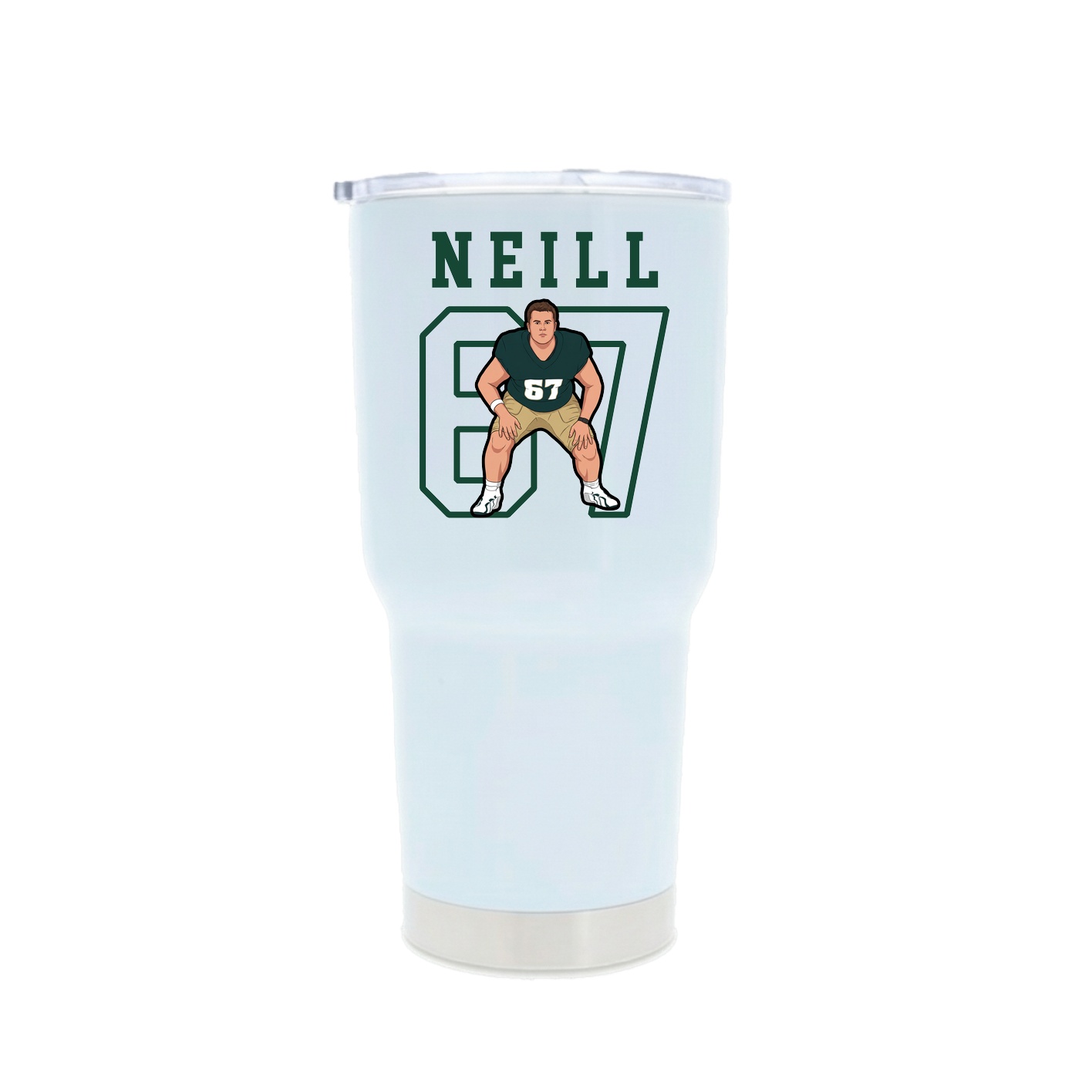 30oz Stainless Steel Tumbler — Shirsey in White