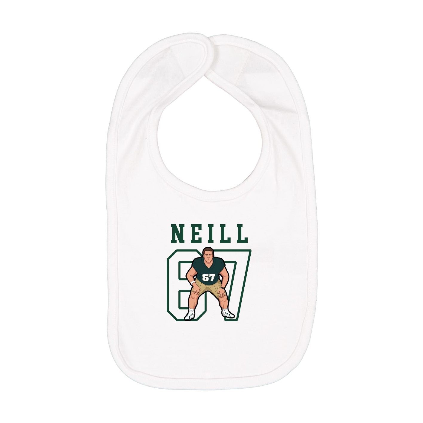 Infant Bib — Shirsey in White