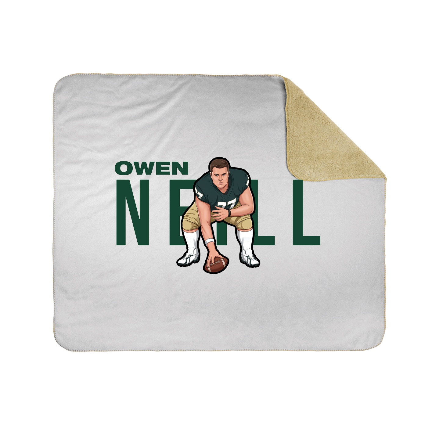 Throw Blanket — Player Name in White