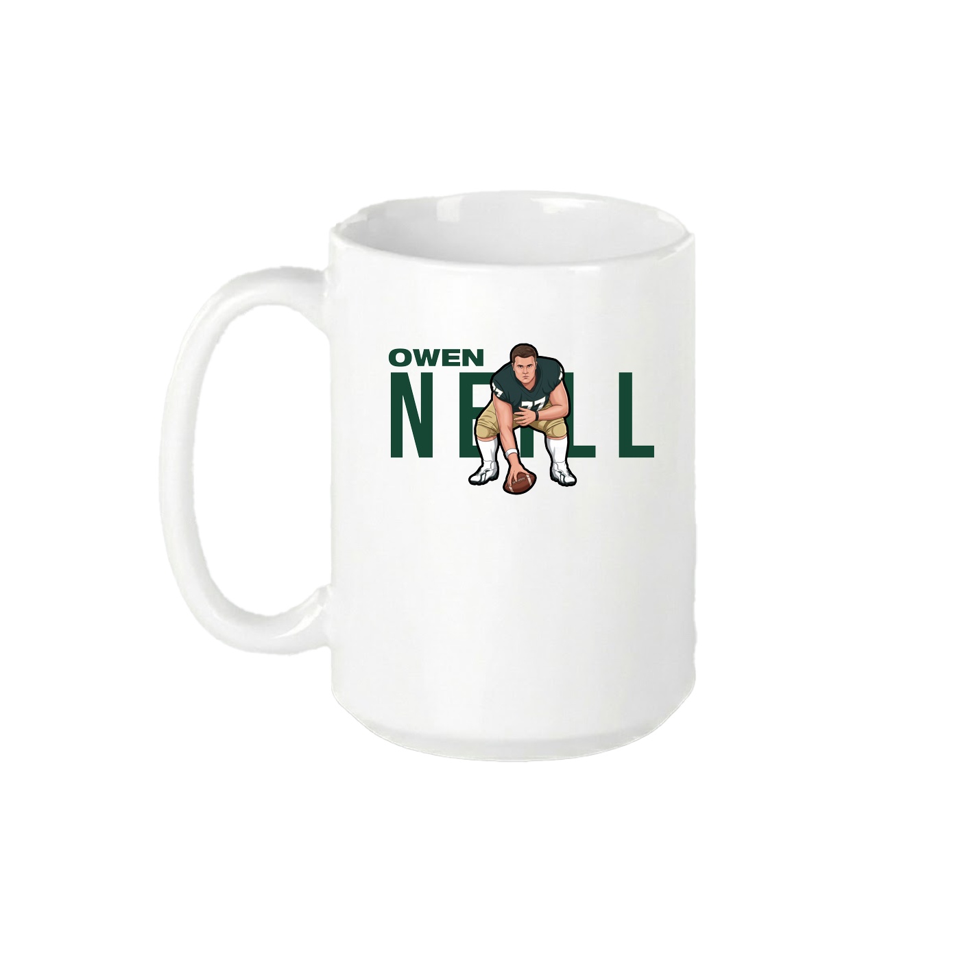 15oz Coffee Mug — Player Name in White