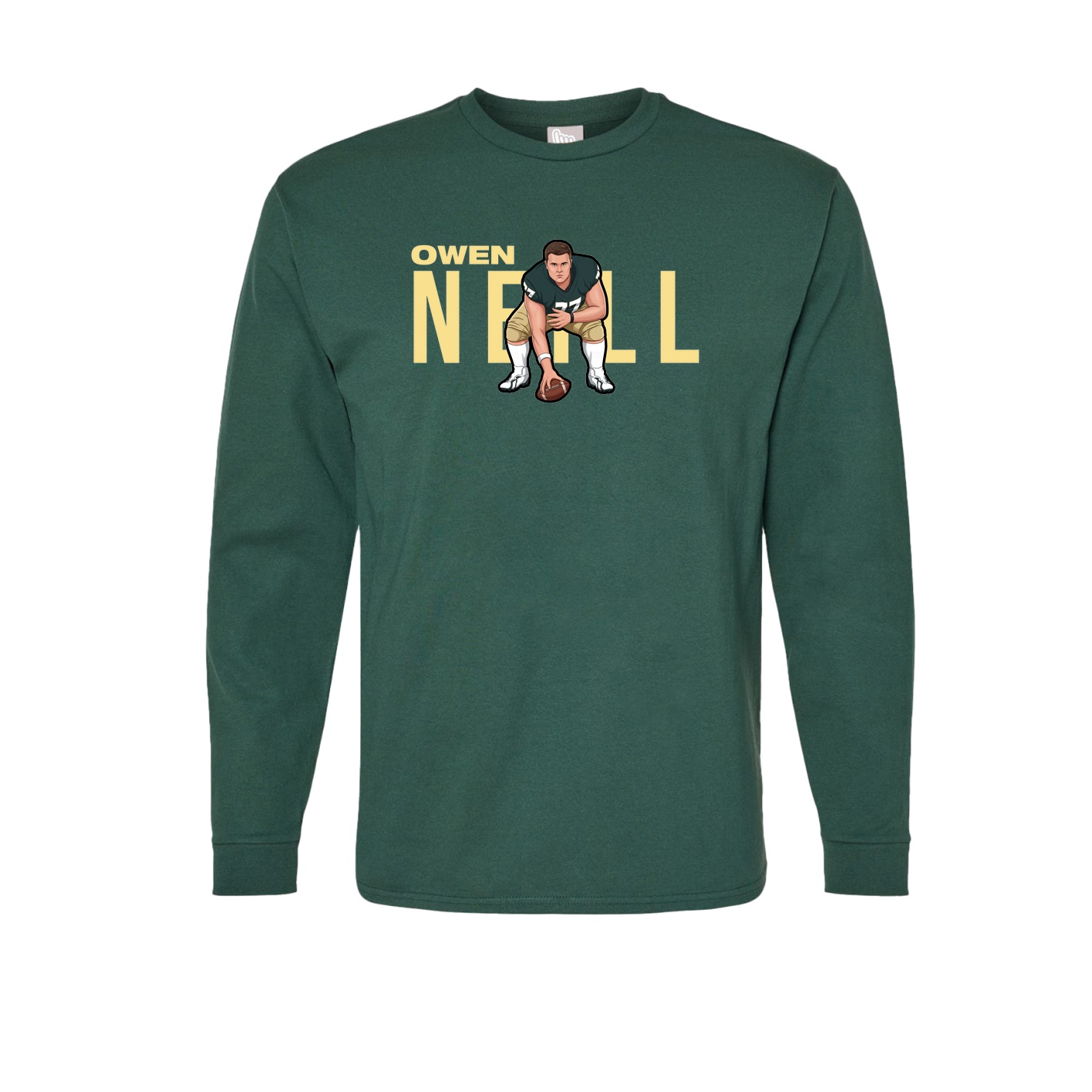 Long Sleeve Tee — Player Name in Green