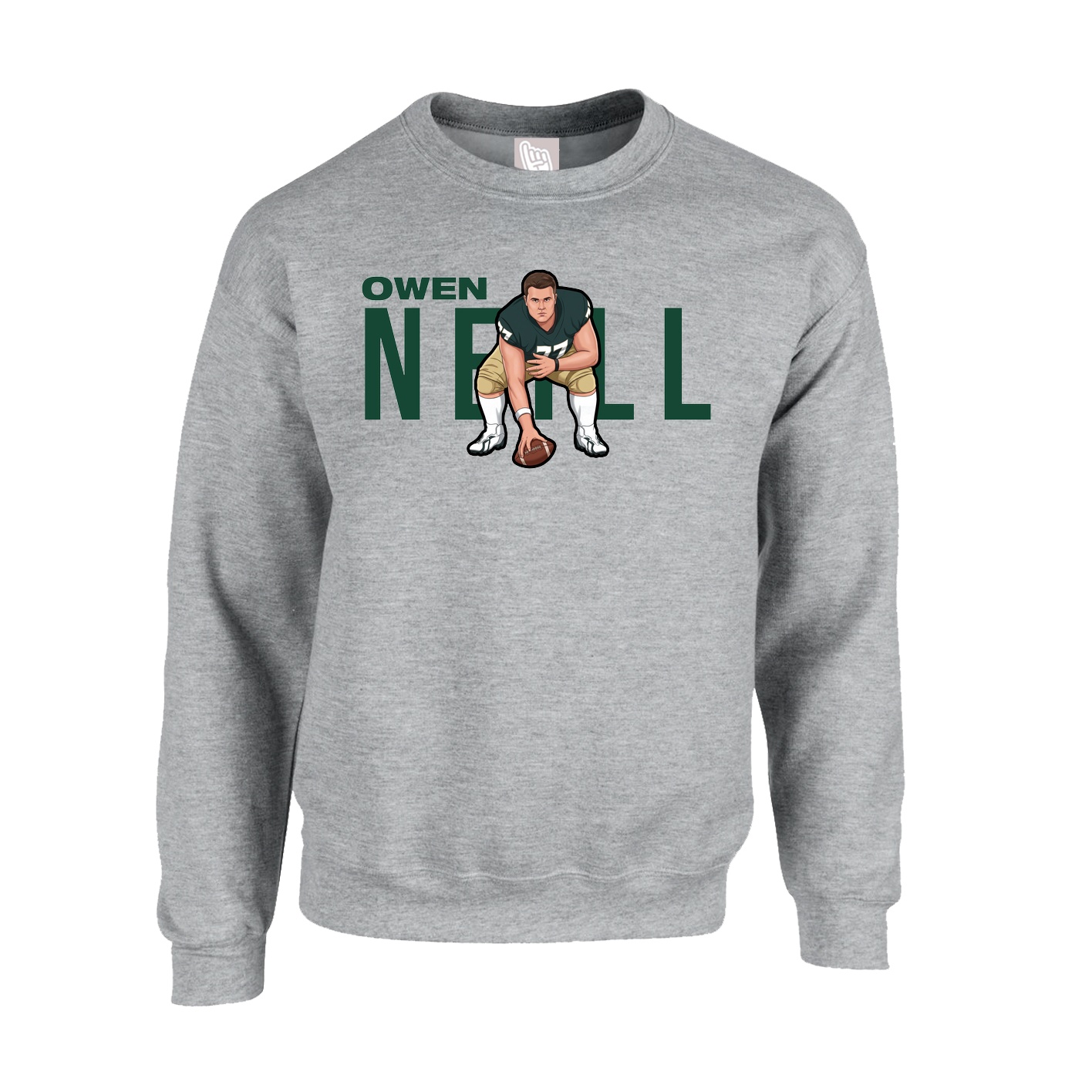 Fleece Crew — Player Name in Grey