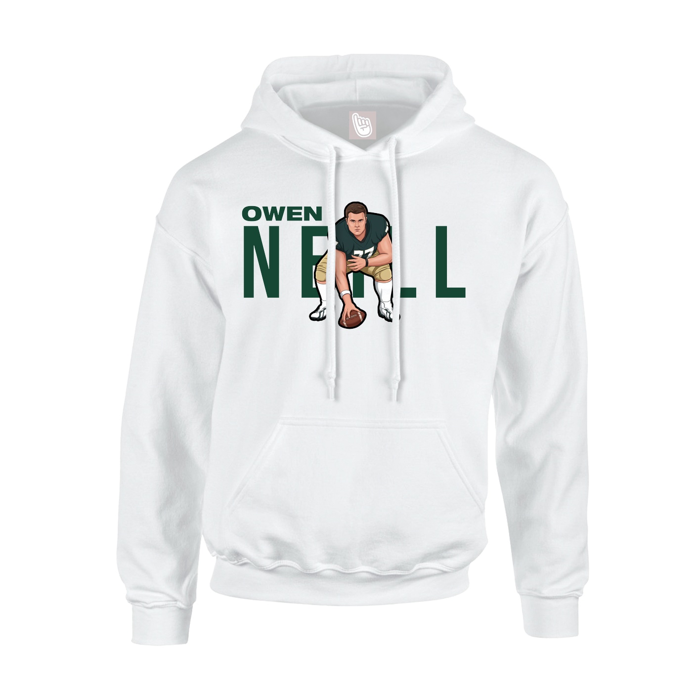 Youth Hoodie — Player Name in White