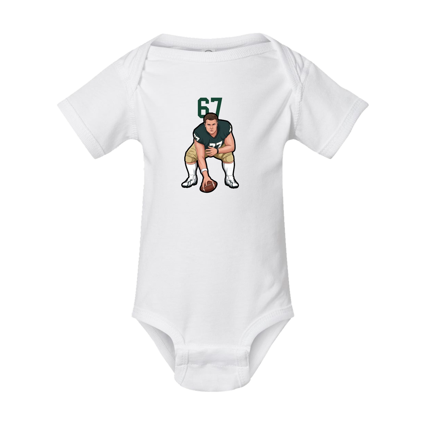 Baby Onesie — Number Top in White