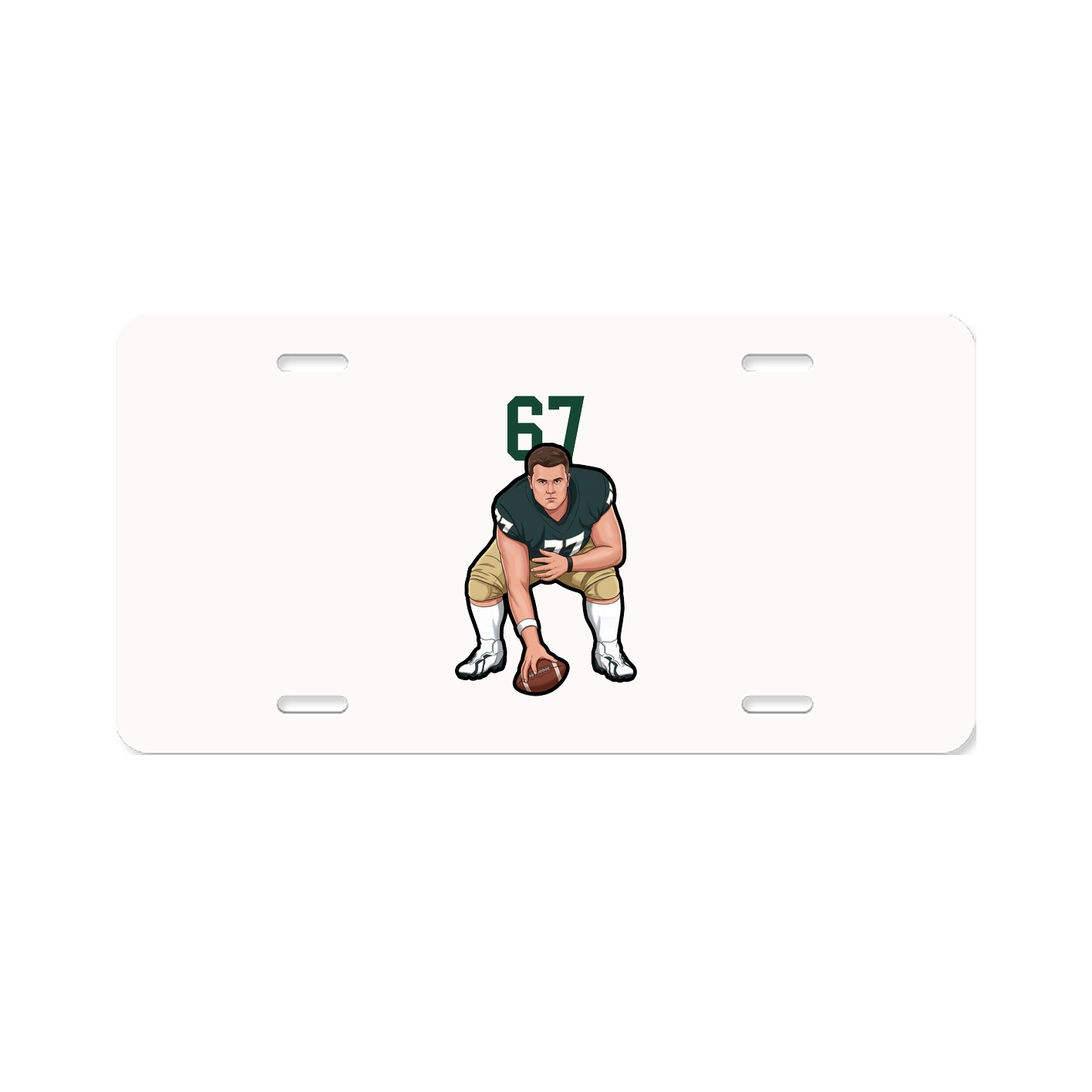 License Plate — Number Top in Classic