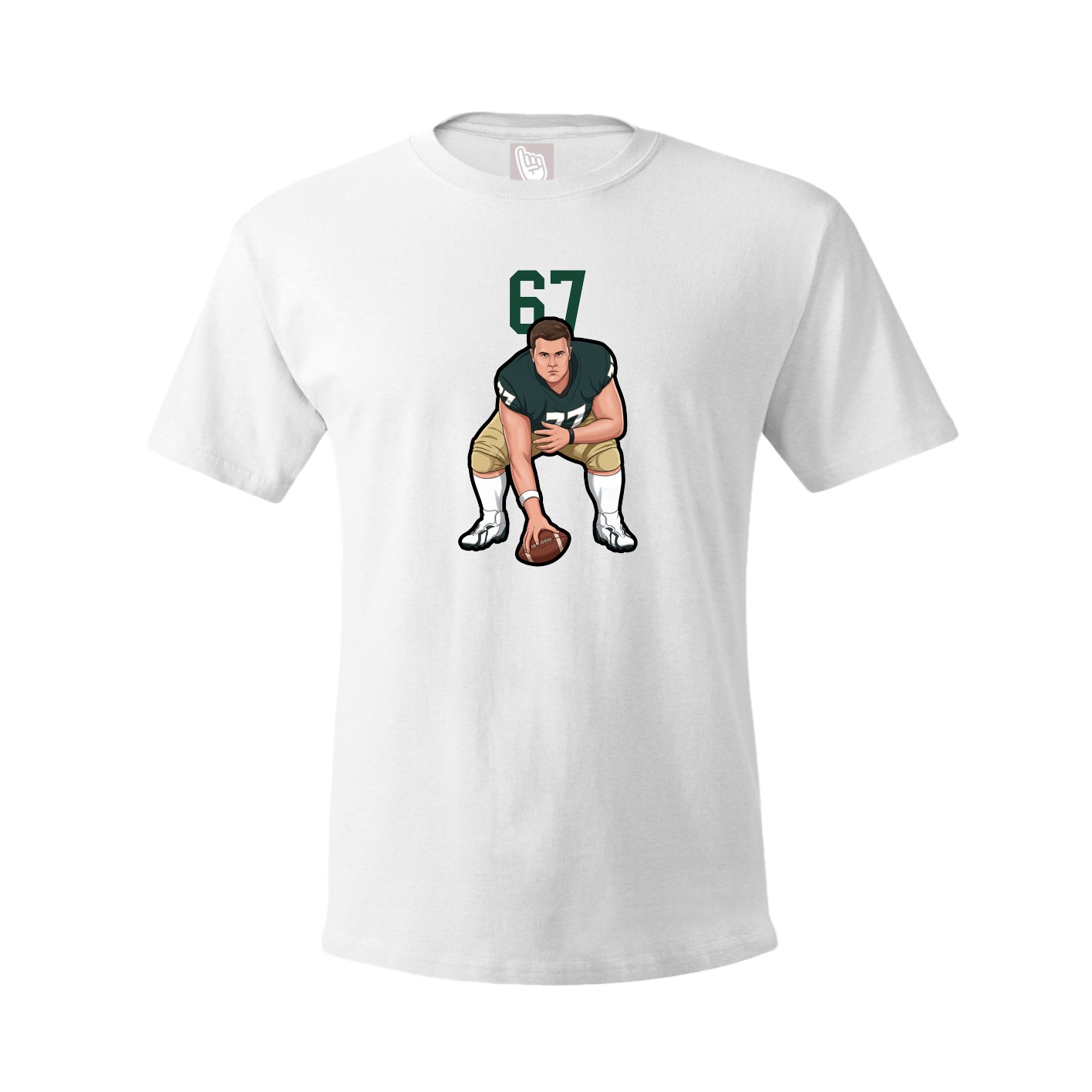 Youth Tee — Number Top in White