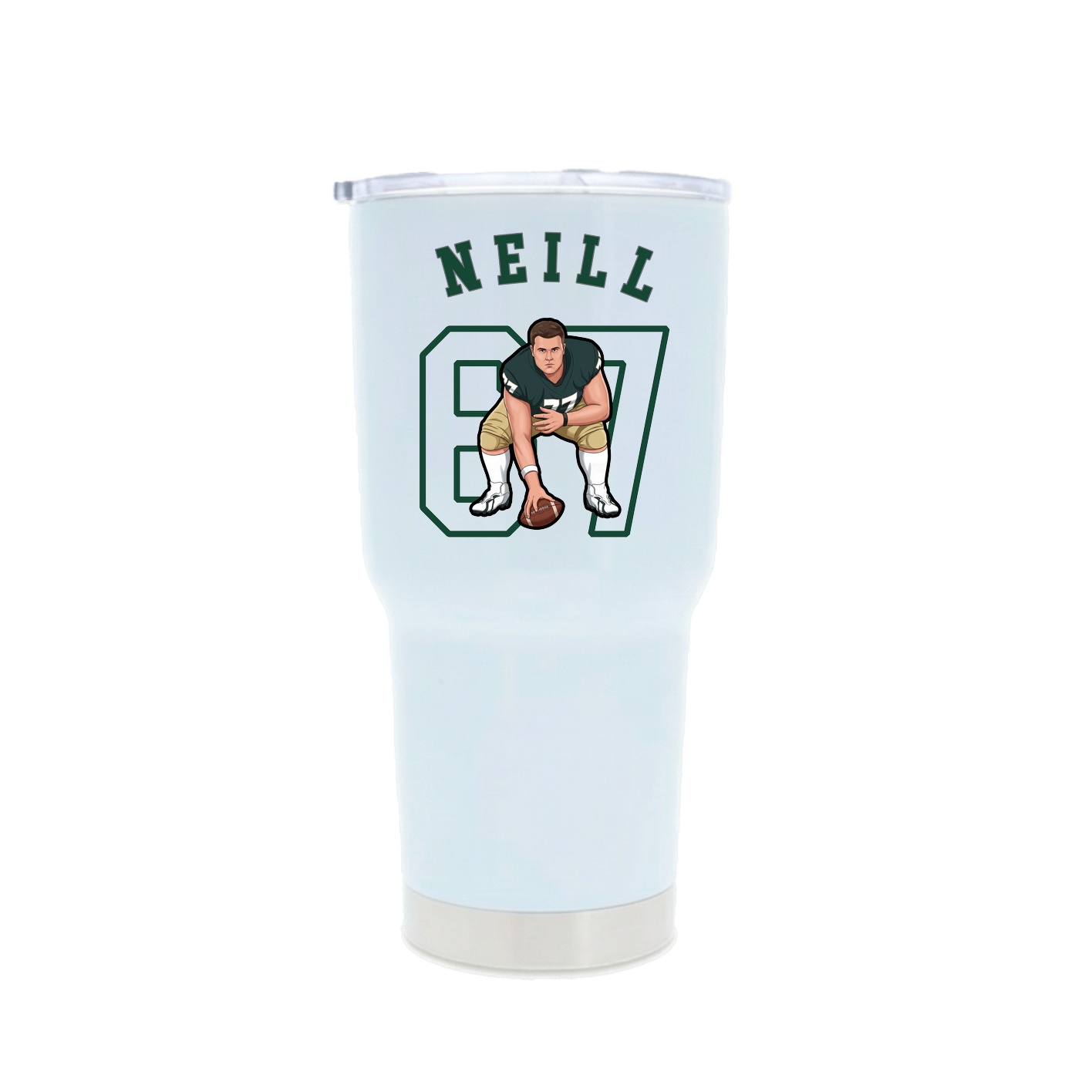 30oz Stainless Steel Tumbler — Shirsey Arch in White