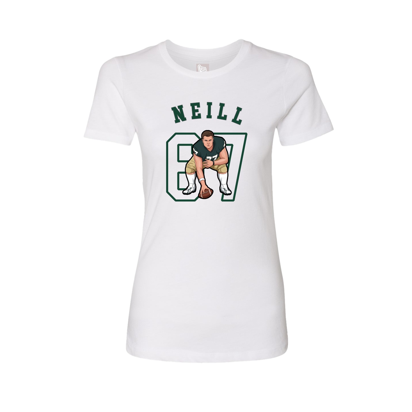 Fitted Women's Tee — Shirsey Arch in White