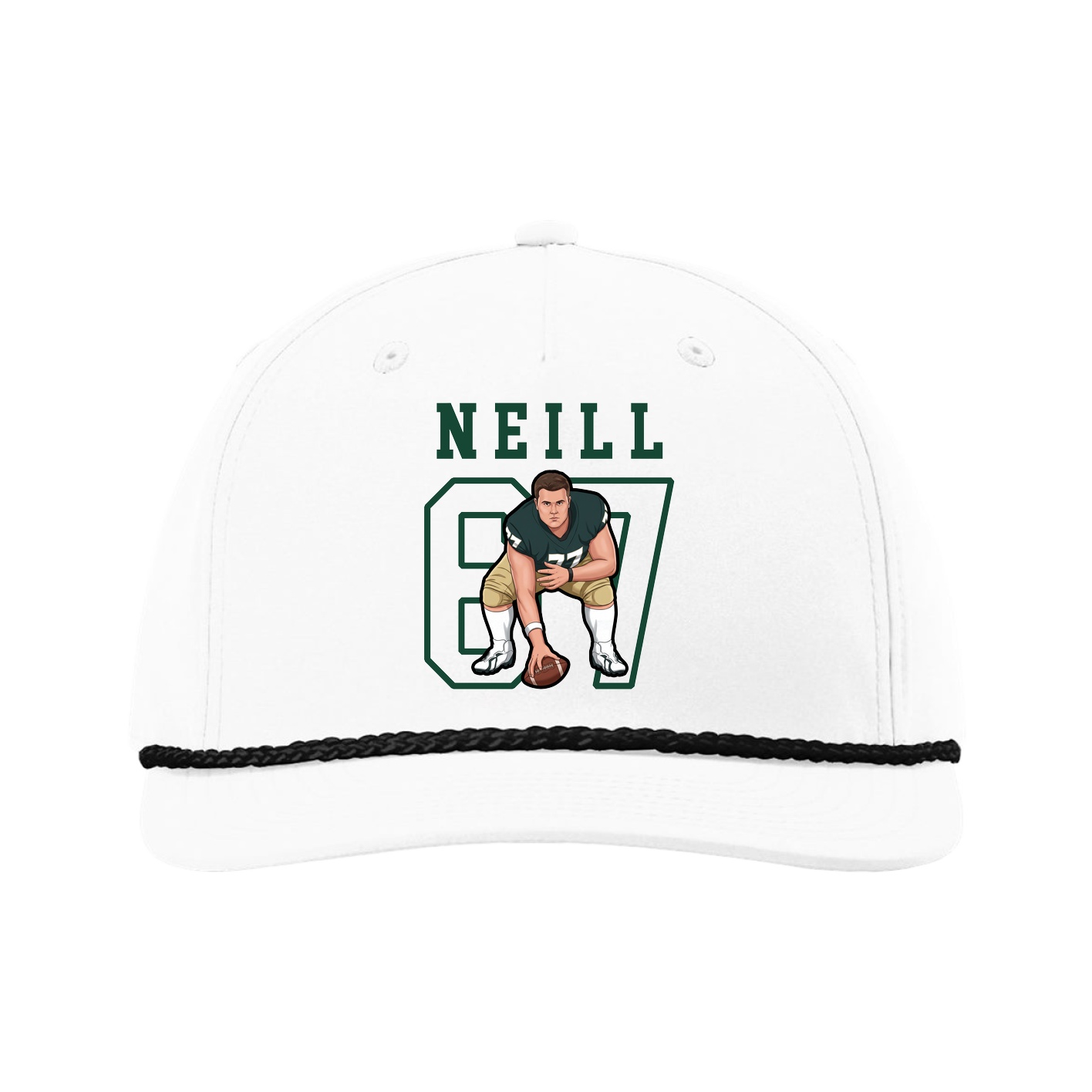 Five-Panel Classic Rope Cap — Shirsey in White