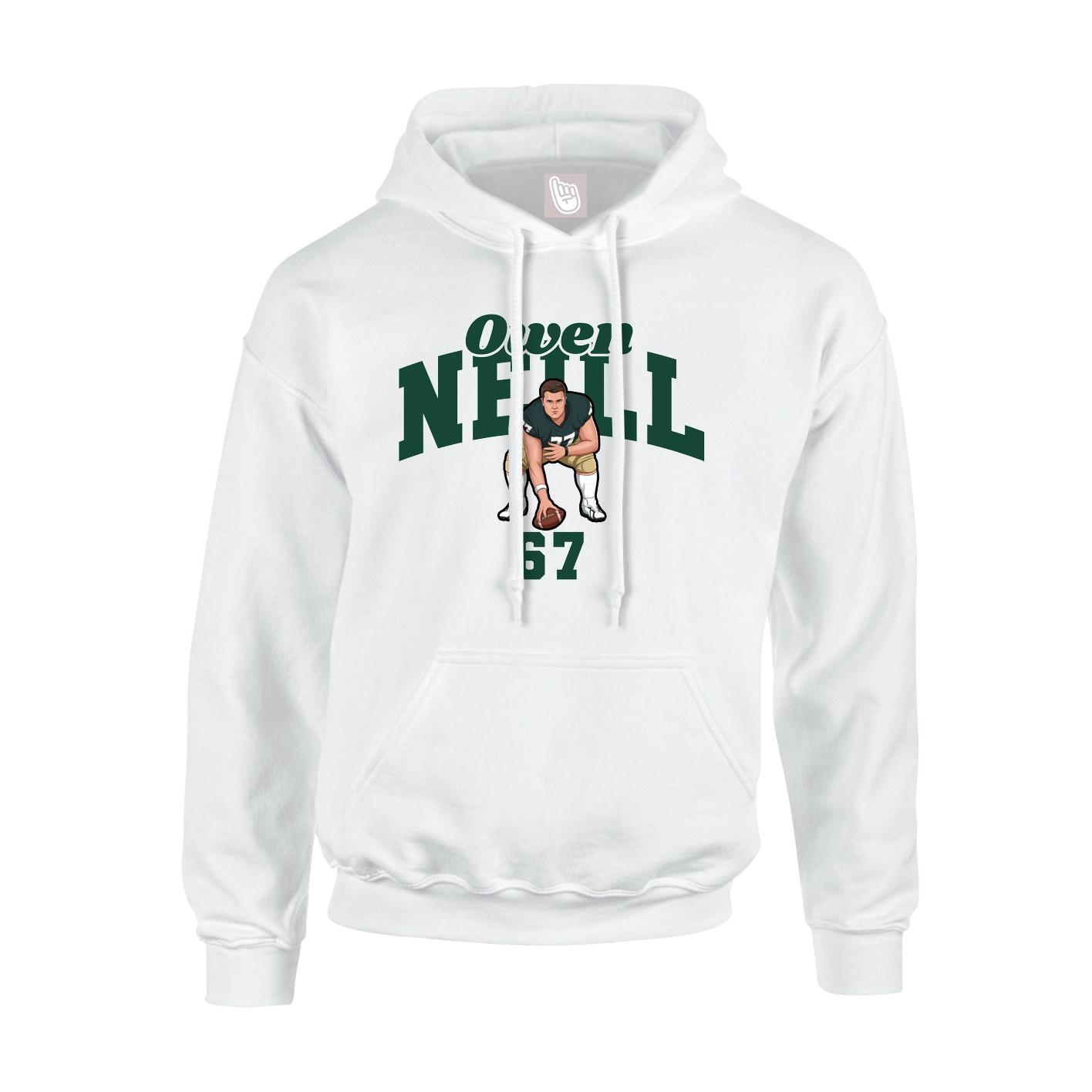 Hoodie — Signature Arch in White