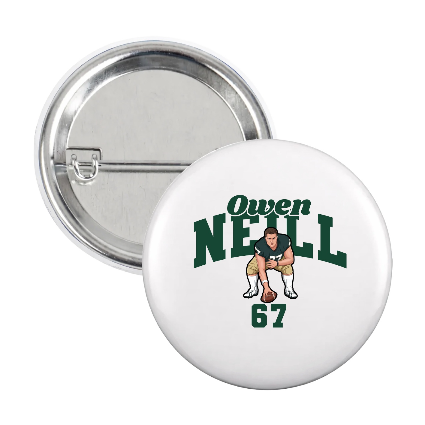 Game Day Button — Signature Arch in White