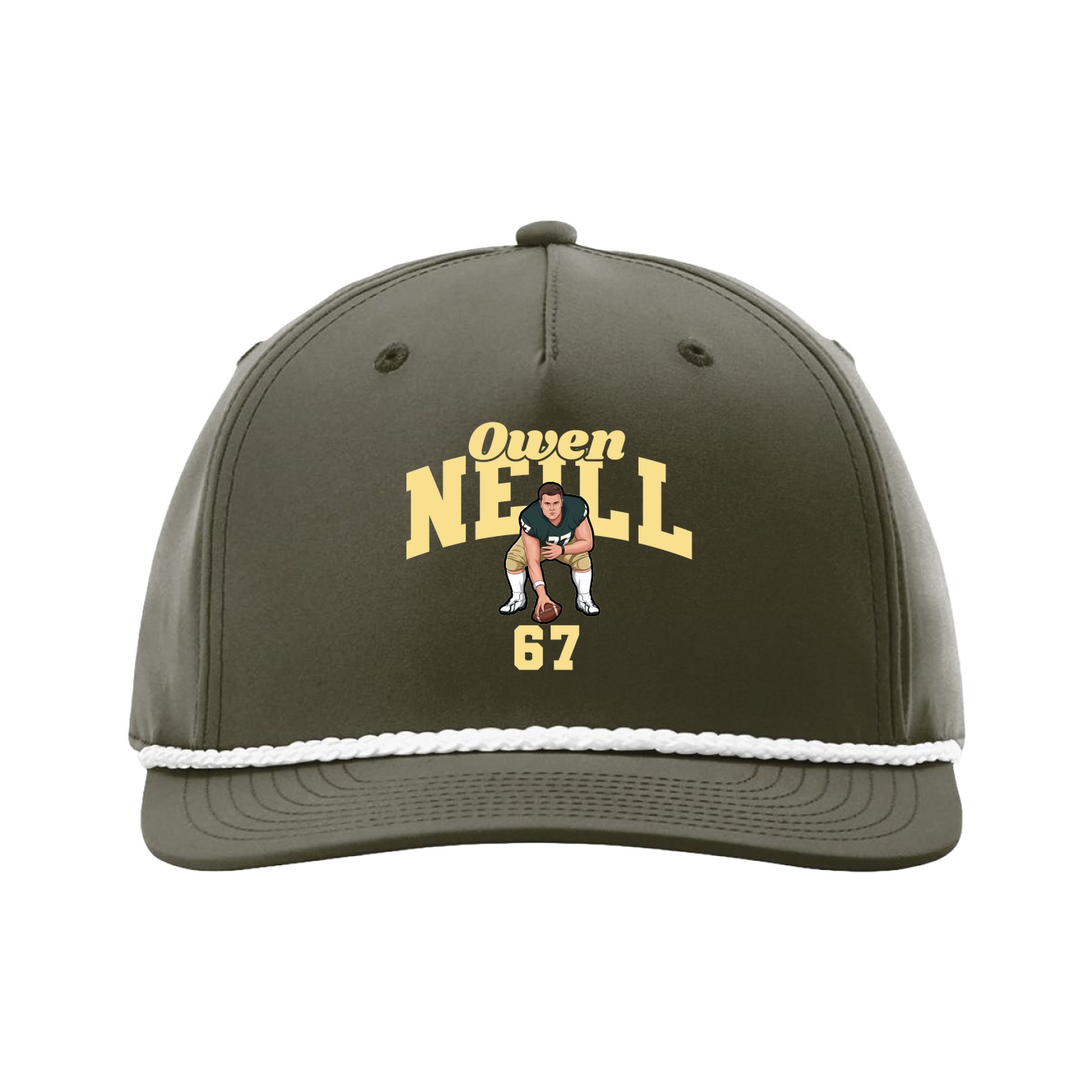 Five-Panel Classic Rope Cap — Signature Arch in Green