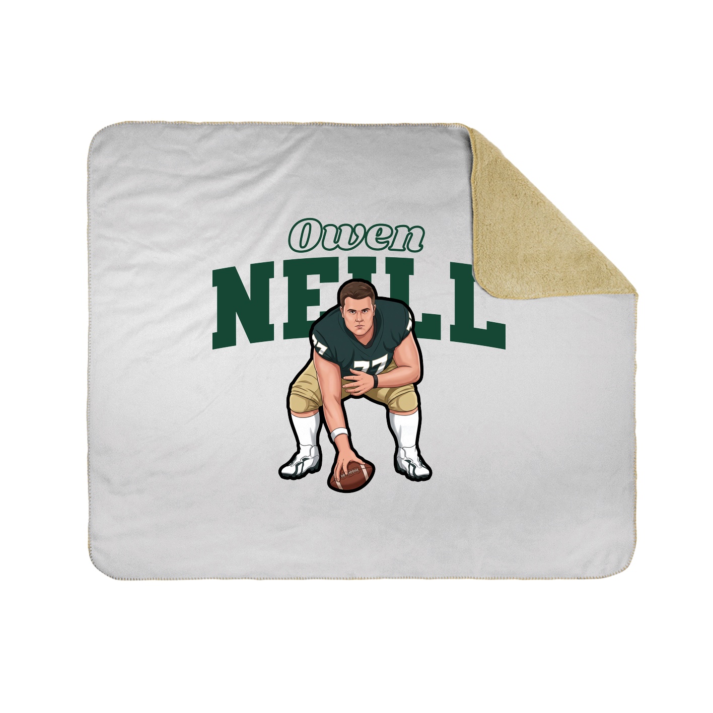 Throw Blanket — Name Arch in White