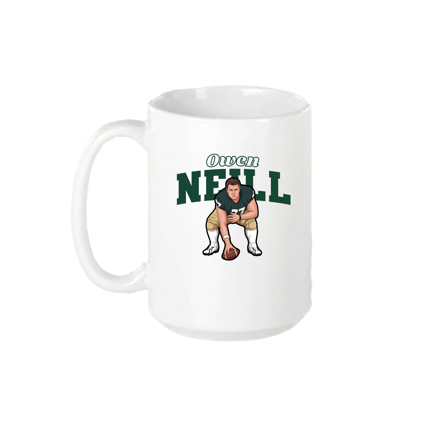 15oz Coffee Mug — Name Arch in White