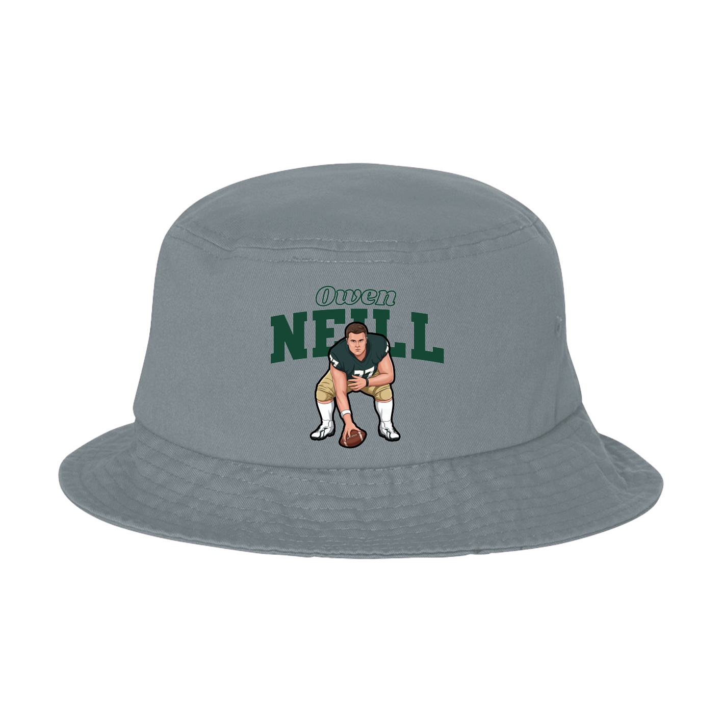 Bucket Cap — Name Arch in Grey