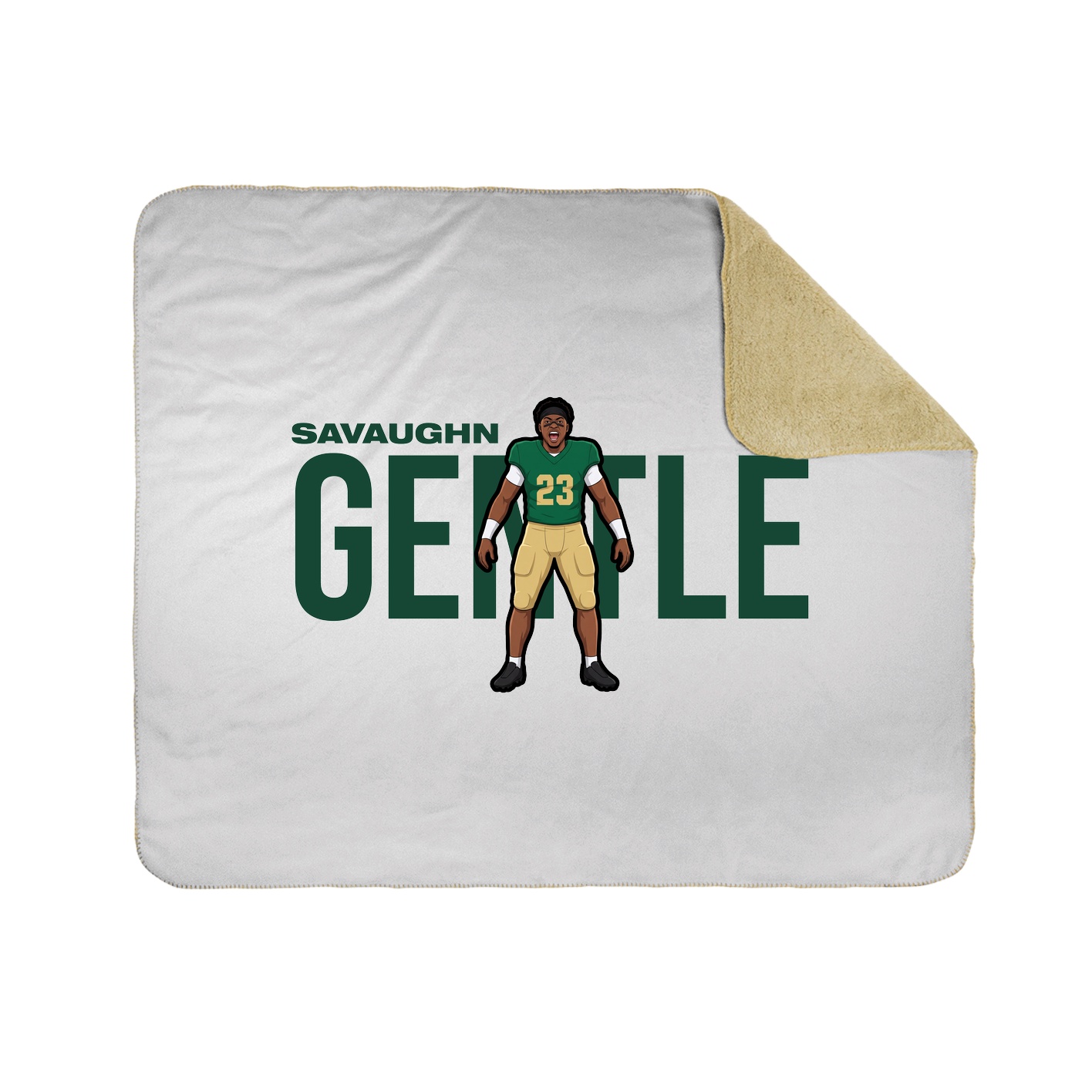 Throw Blanket — Player Name in White