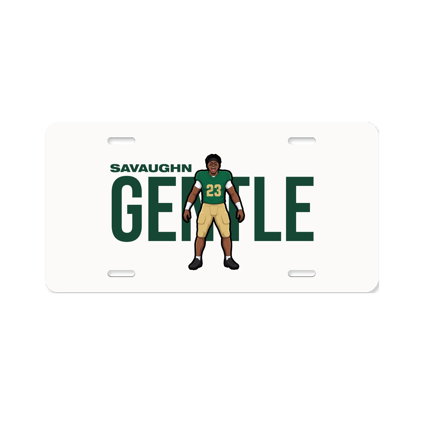 License Plate — Player Name in Classic