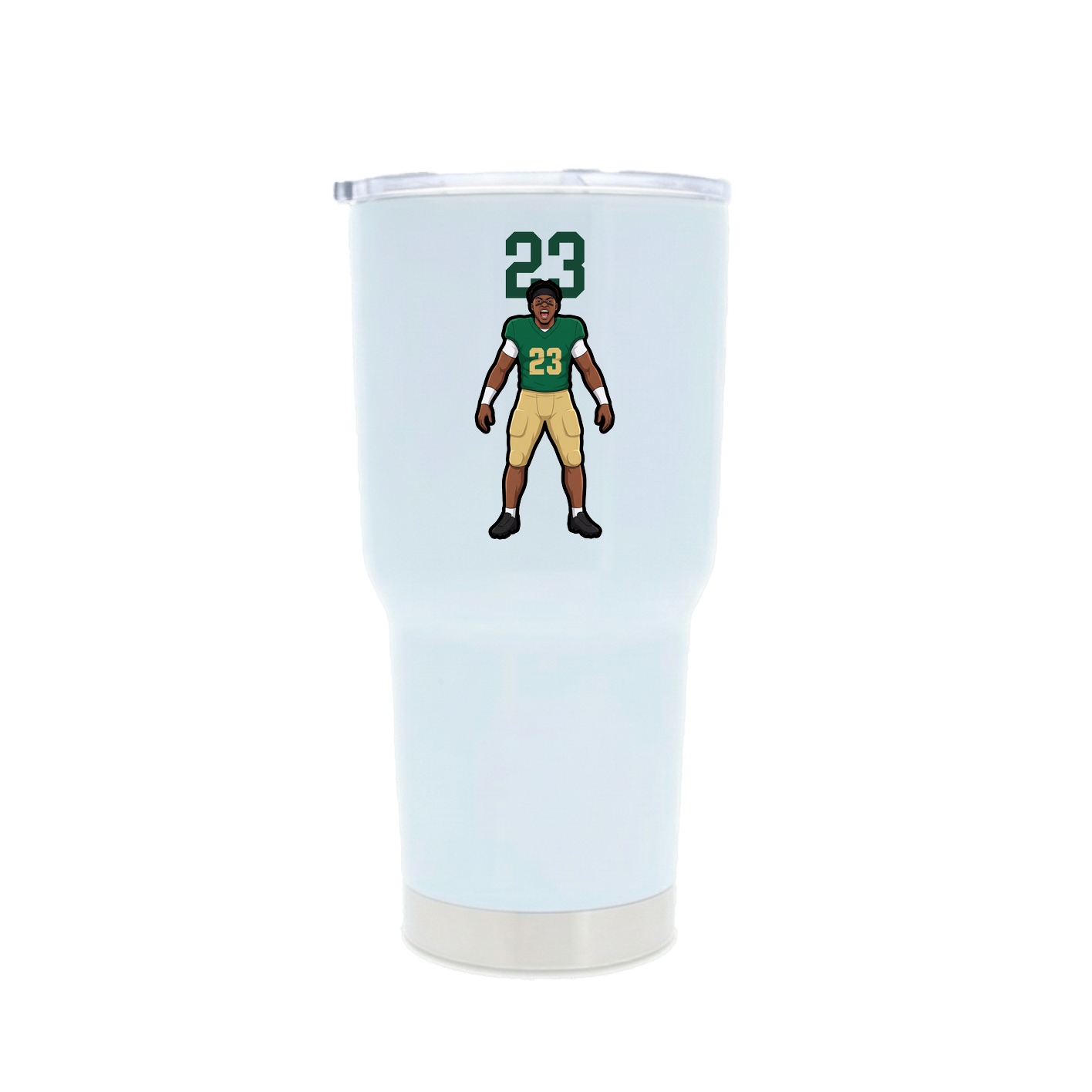 30oz Stainless Steel Tumbler — Number Top in White