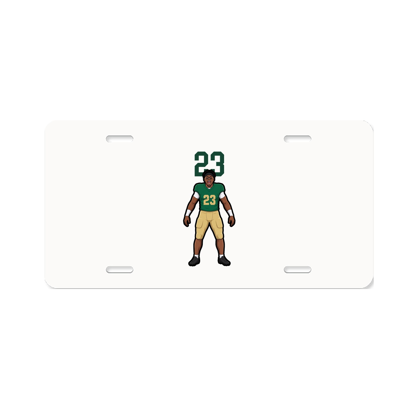 License Plate — Number Top in Classic