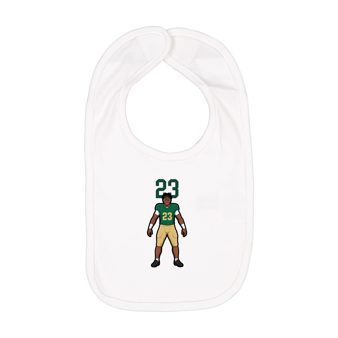 Infant Bib — Number Top in White