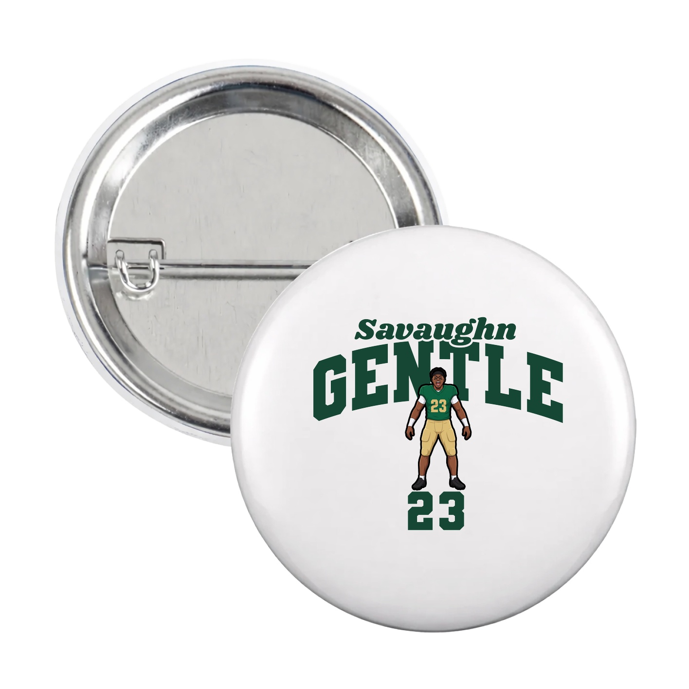 Game Day Button — Signature Arch in White
