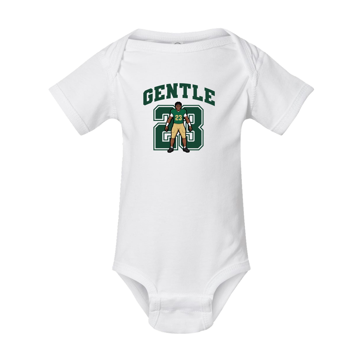 Baby Onesie — Number in White