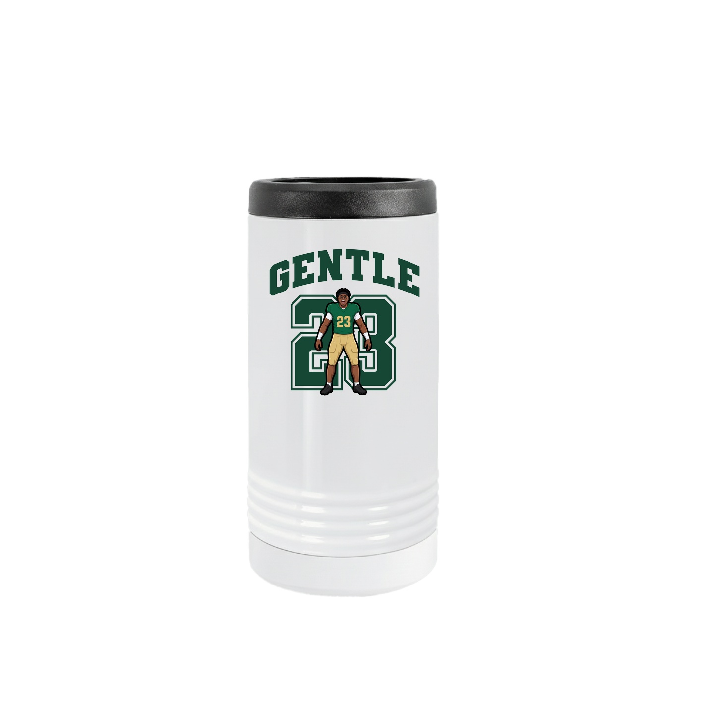 Slim Beverage Holder — Number in White