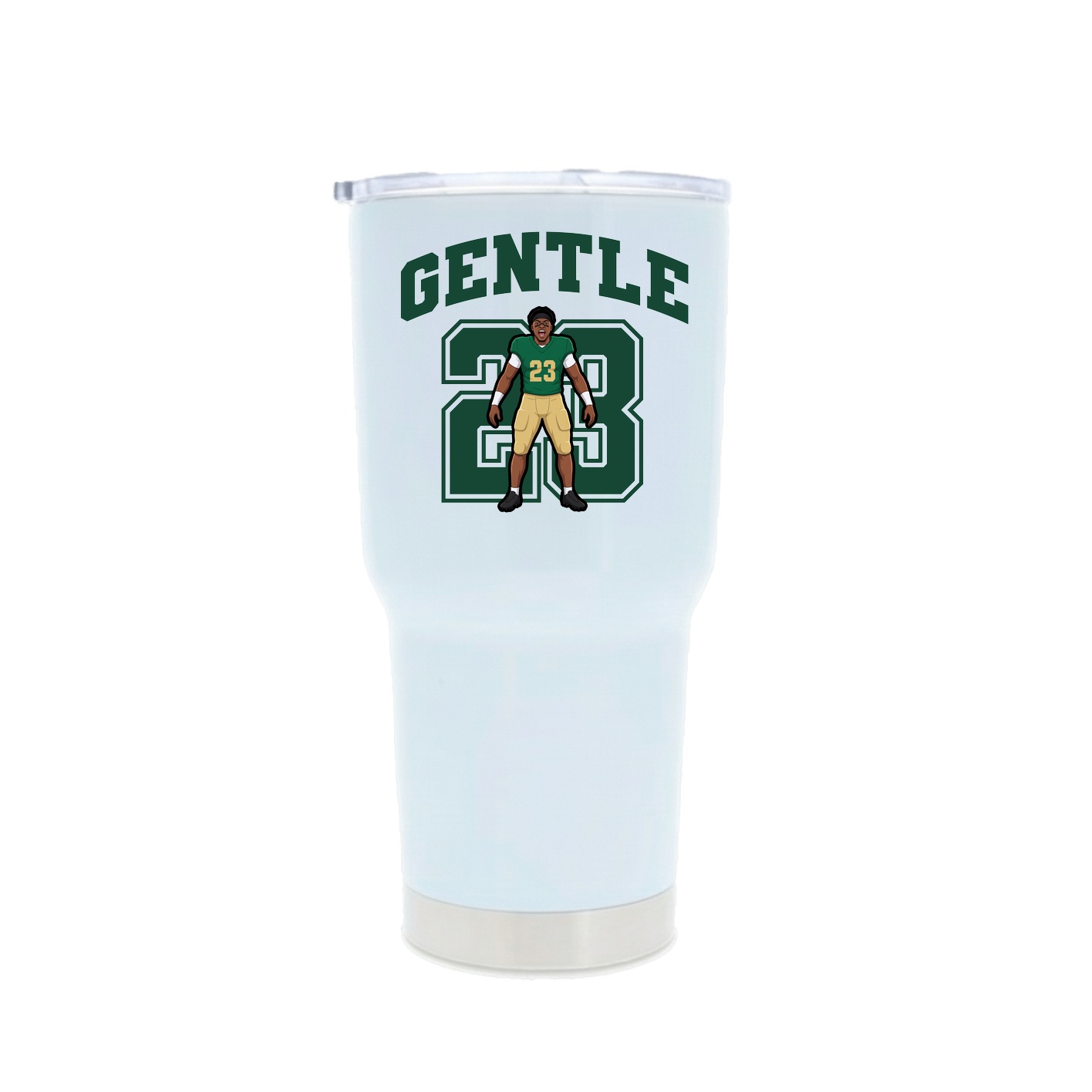 30oz Stainless Steel Tumbler — Number in White