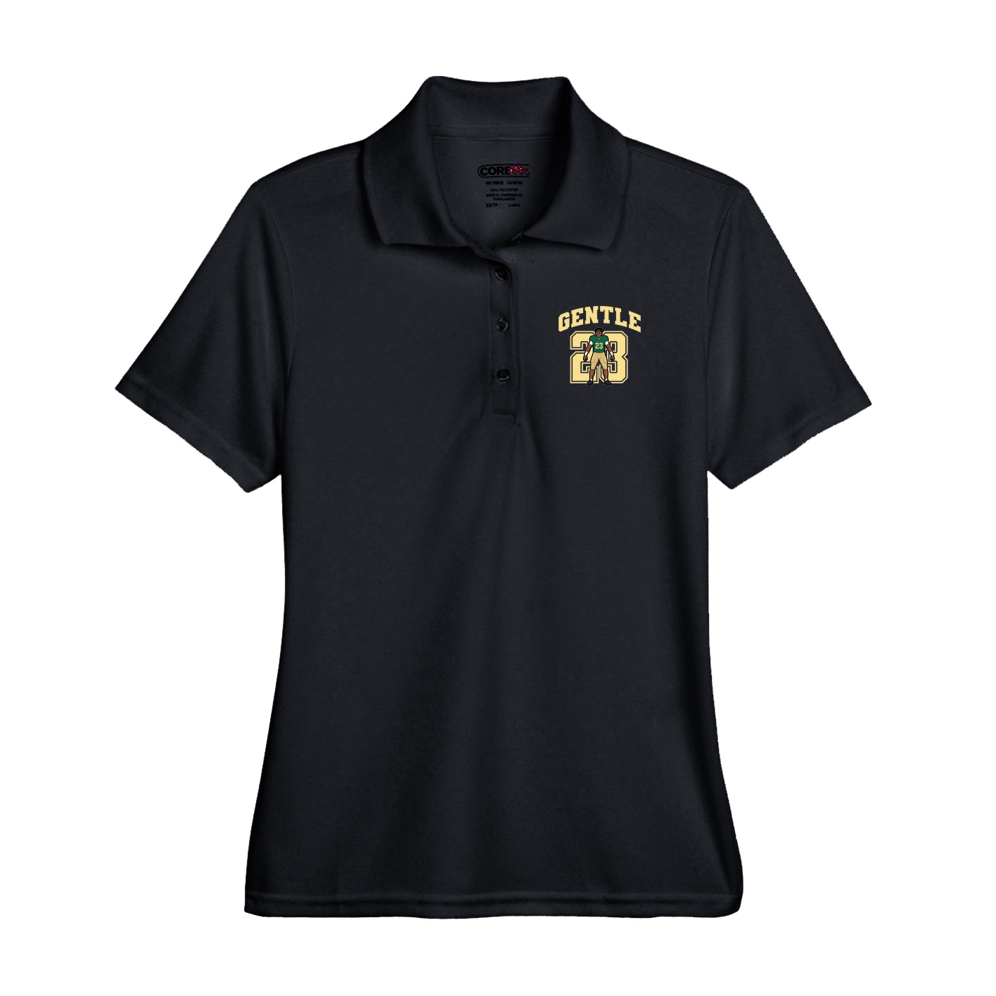 Performance Polo — Number in Black