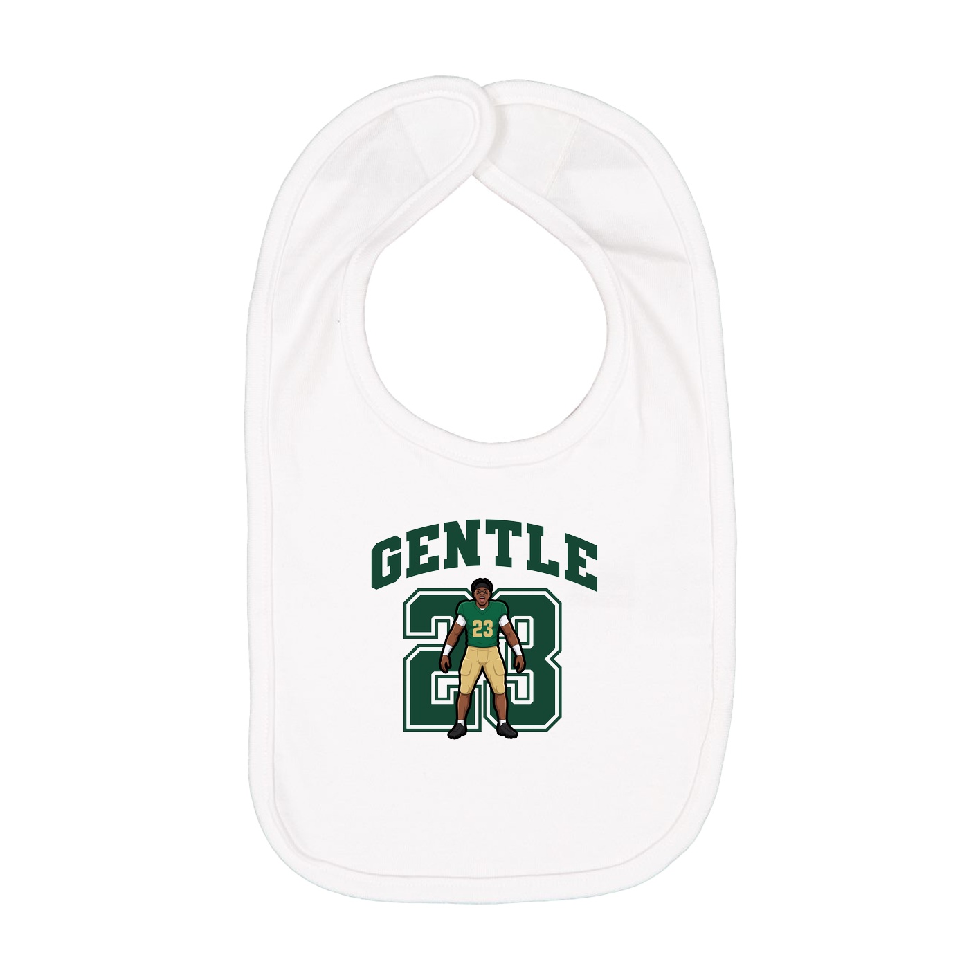 Infant Bib — Number in White