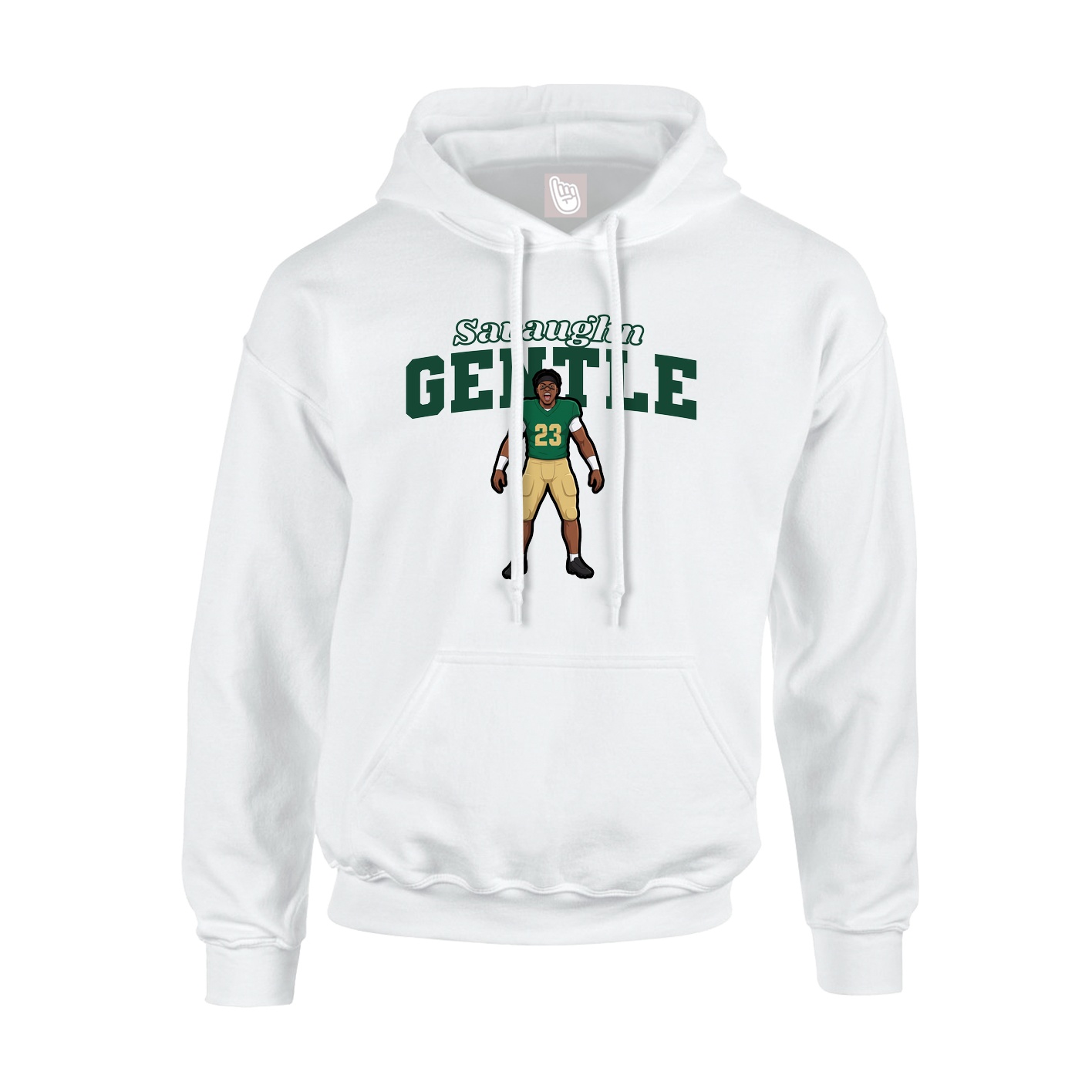 Hoodie — Name Arch in White
