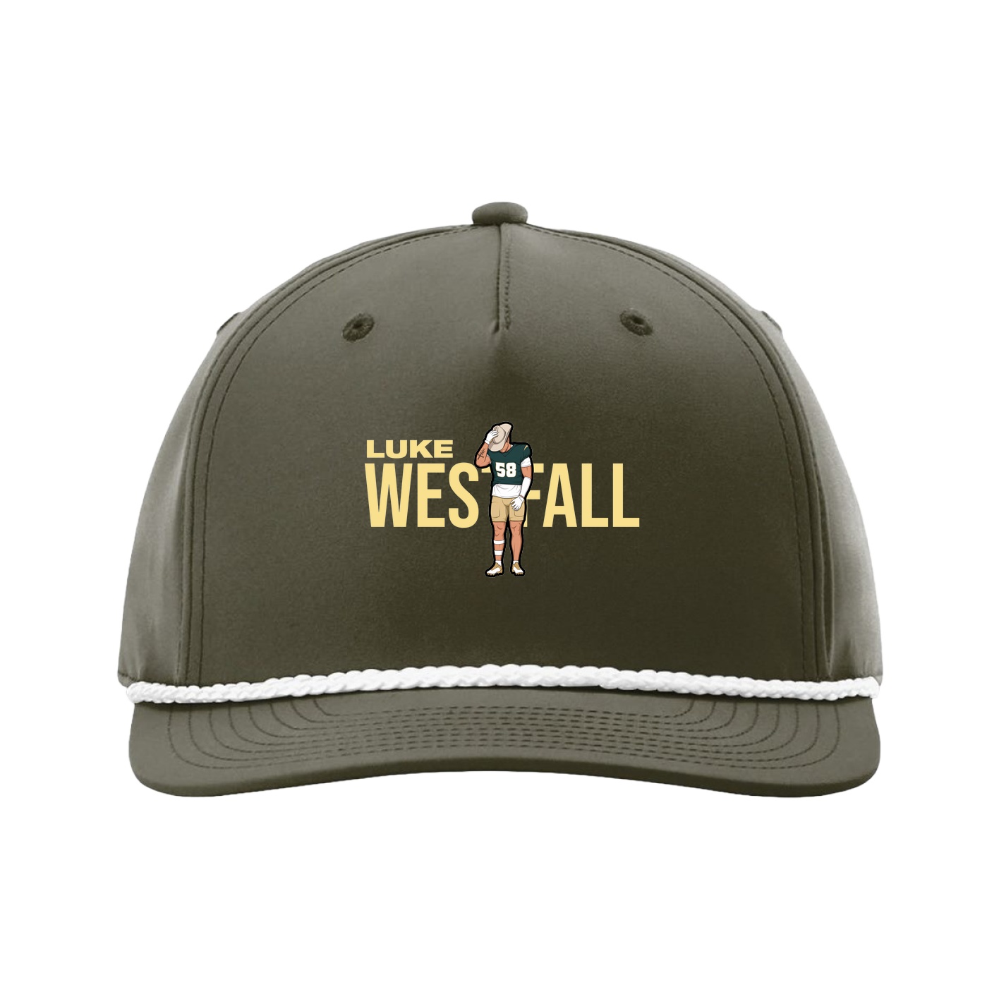 Five-Panel Classic Rope Cap — Player Name in Green