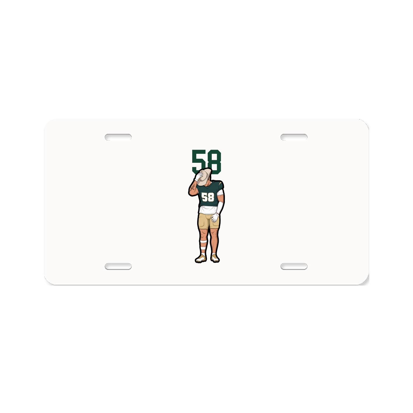 License Plate — Number Top in Classic