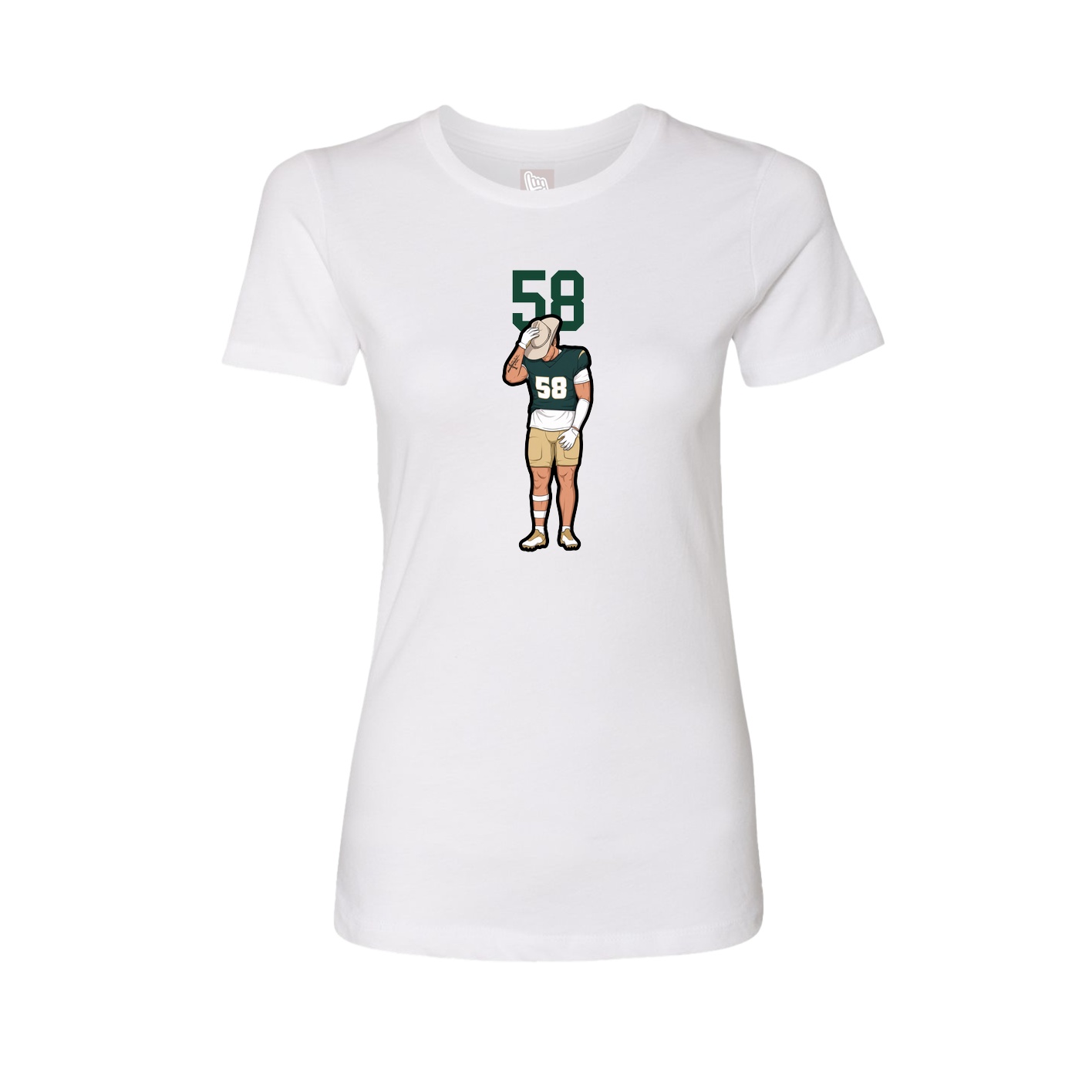 Fitted Women's Tee — Number Top in White