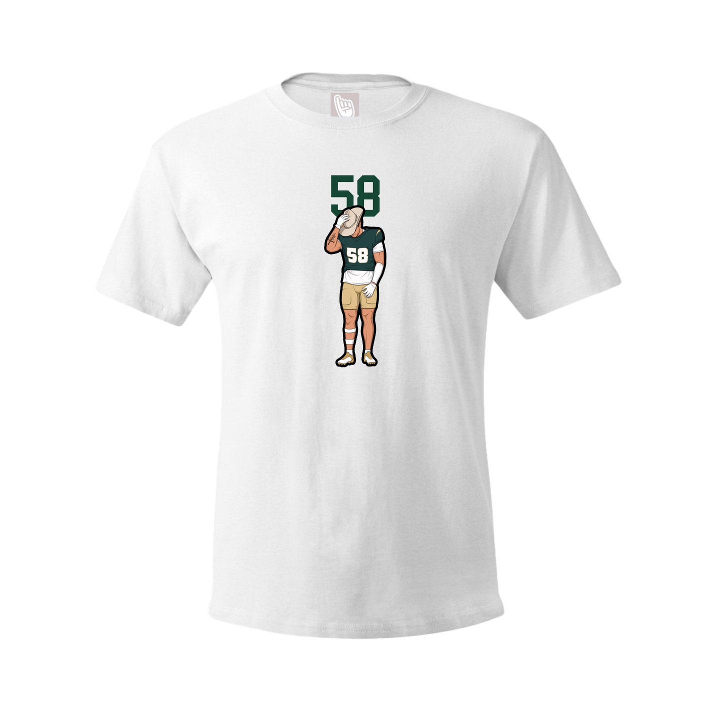 Youth Tee — Number Top in White