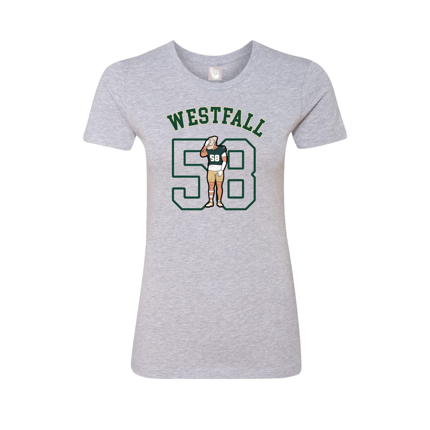 Fitted Women's Tee — Shirsey Arch in Grey
