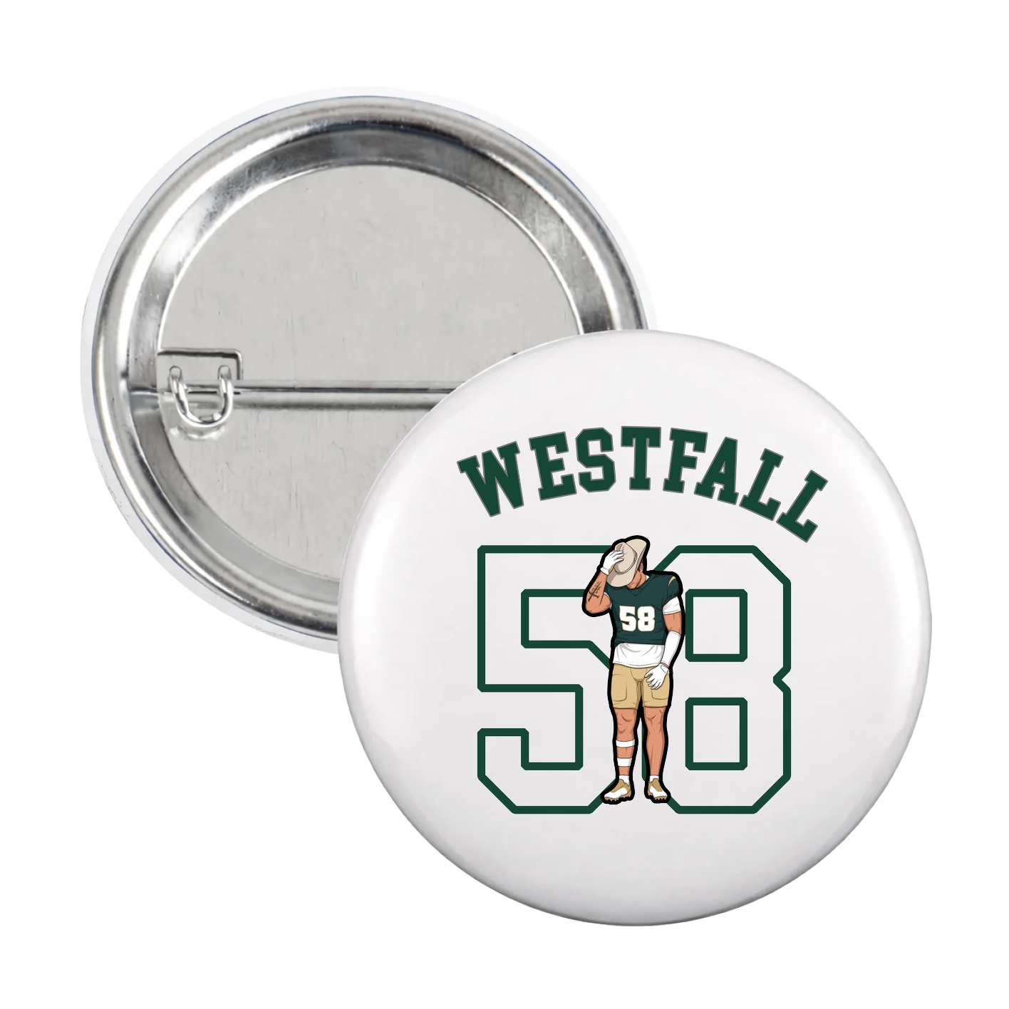 Game Day Button — Shirsey Arch in White