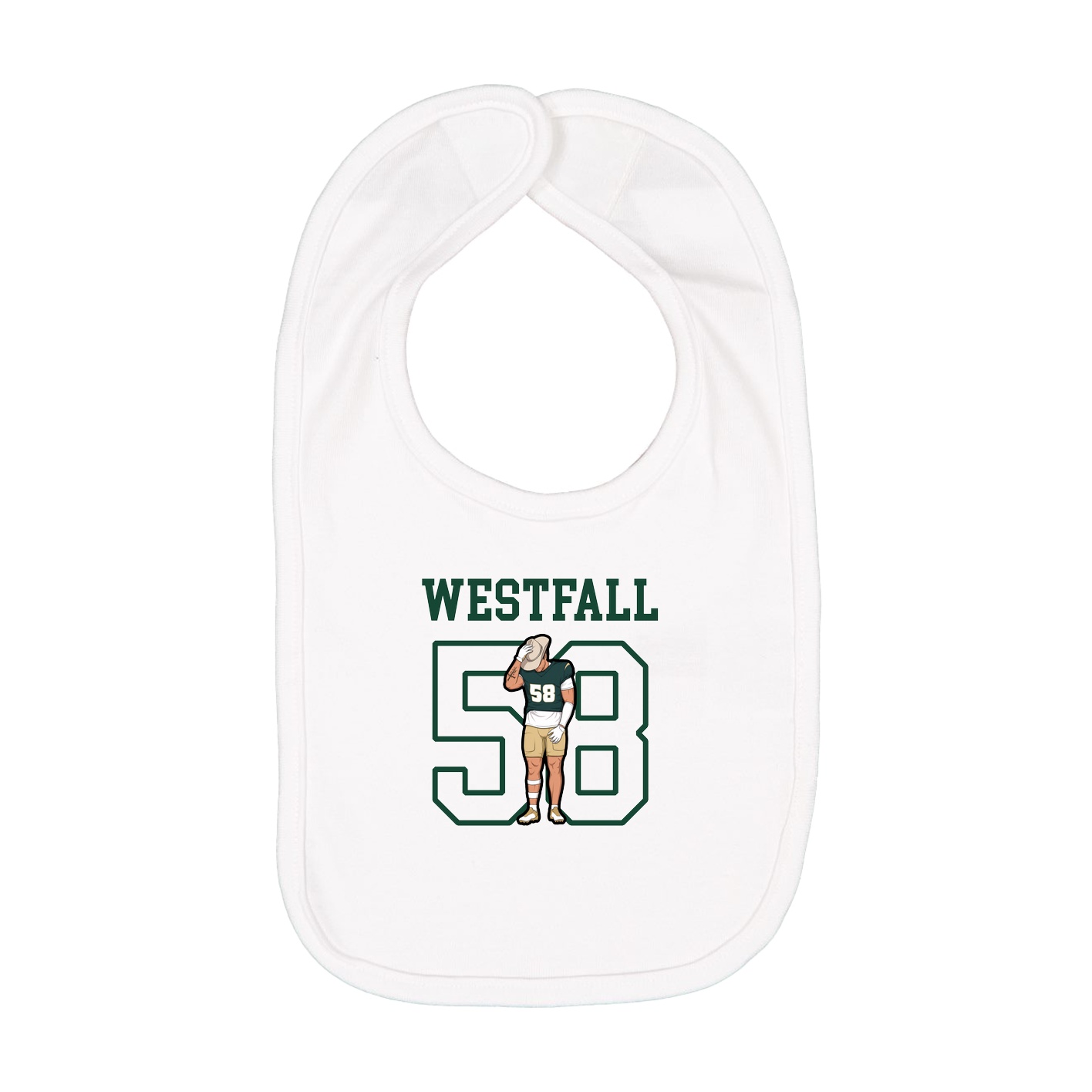 Infant Bib — Shirsey in White