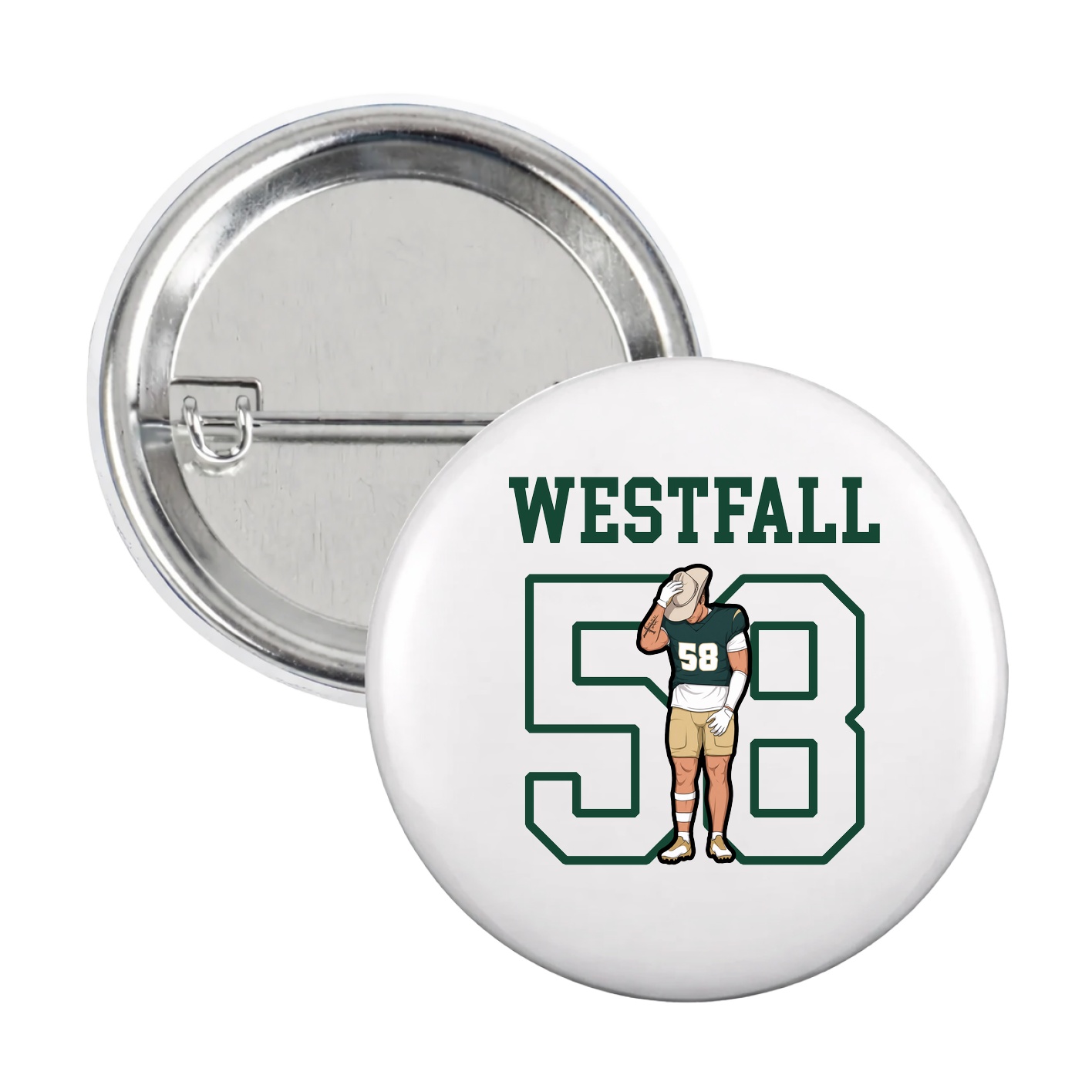 Game Day Button — Shirsey in White