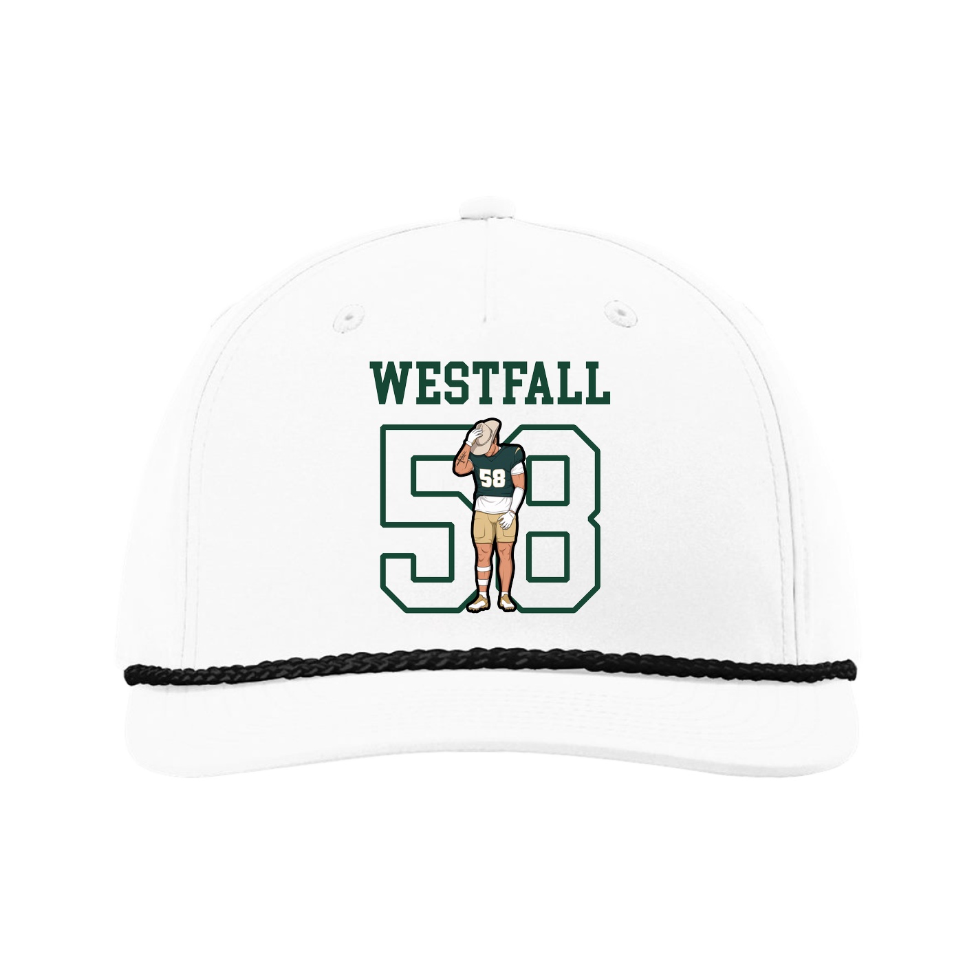 Five-Panel Classic Rope Cap — Shirsey in White