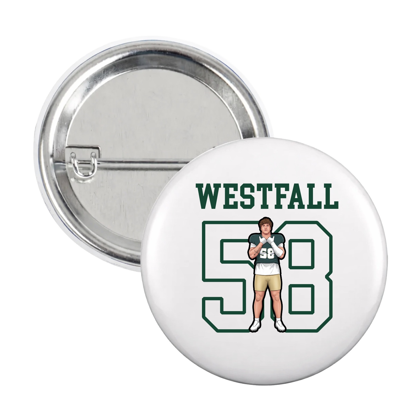 Game Day Button — Shirsey in White