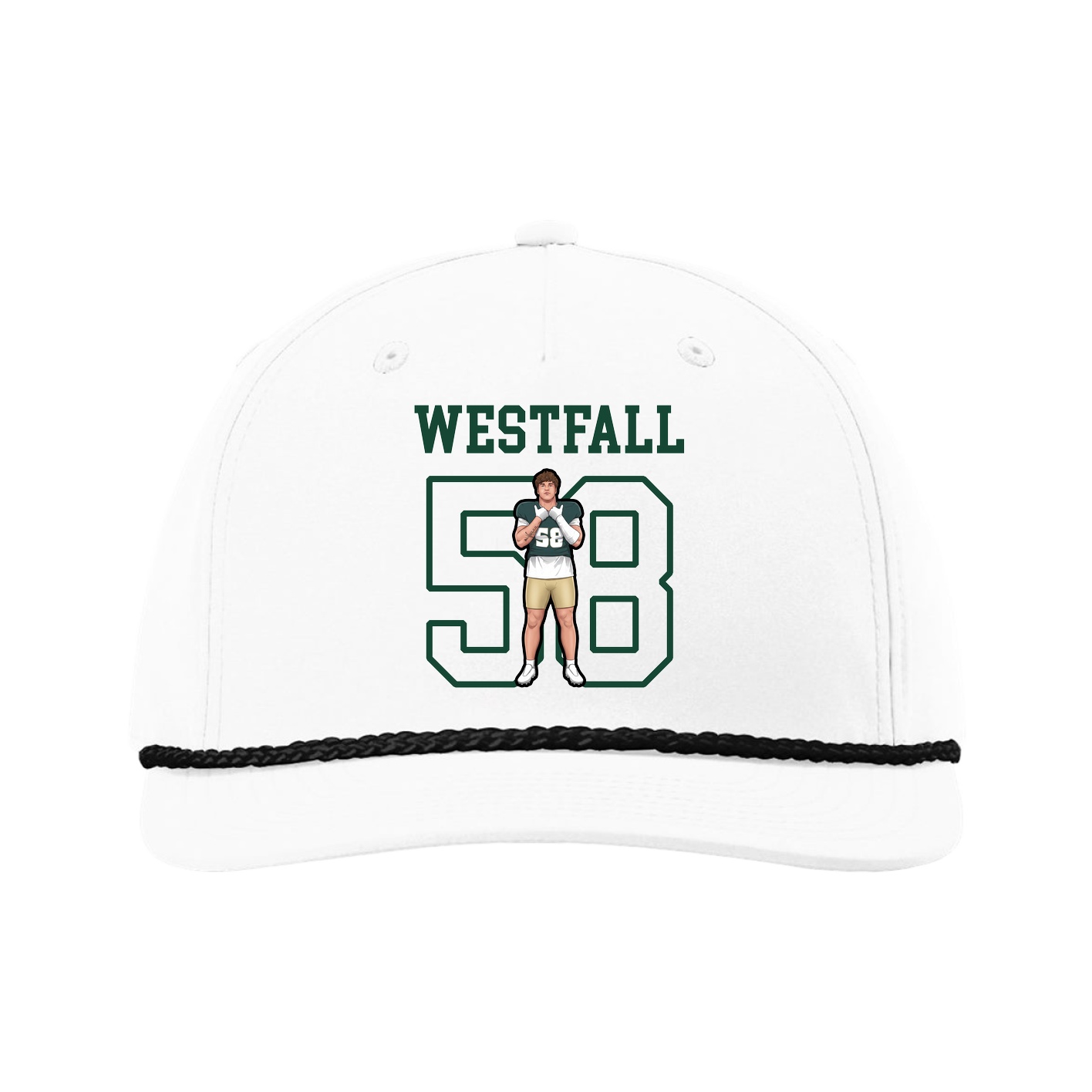 Five-Panel Classic Rope Cap — Shirsey in White